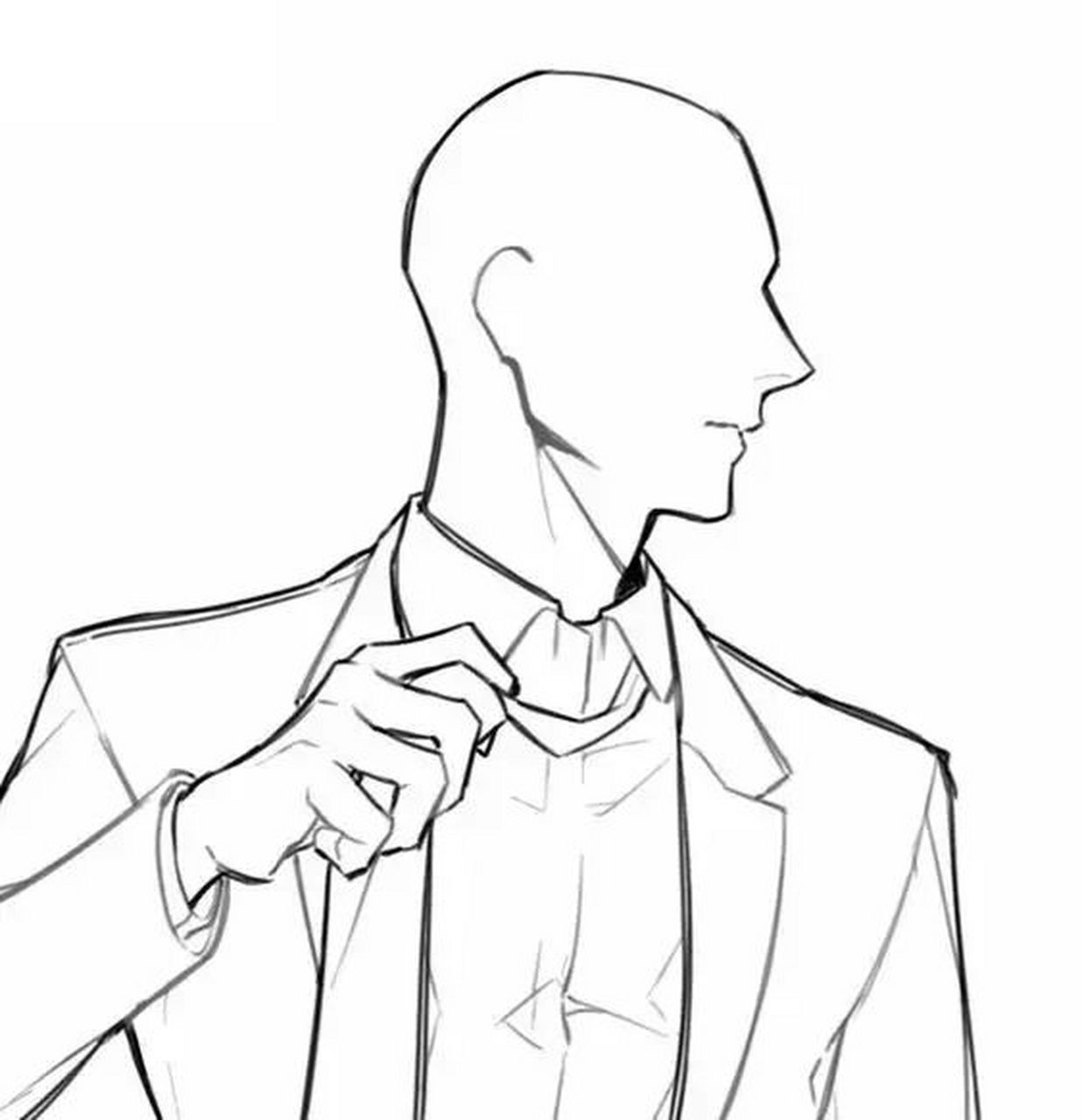 酷拽男性动态线稿模板 大家快来一起临摹啦!画自己喜欢的男生