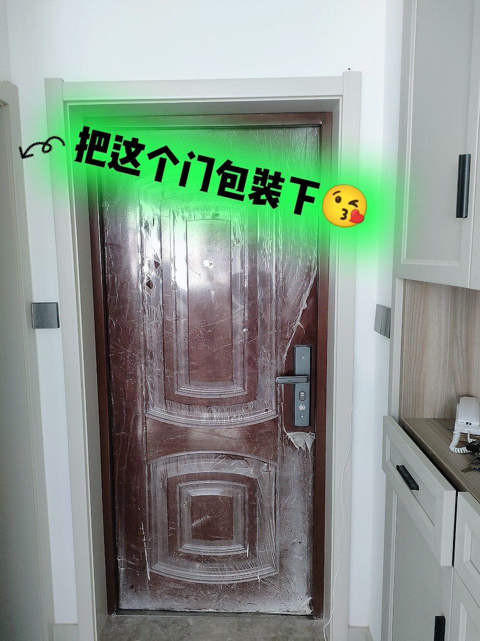 软包门 防盗门软包 入户门软包 看看这个原有防盗门软包前后的对比