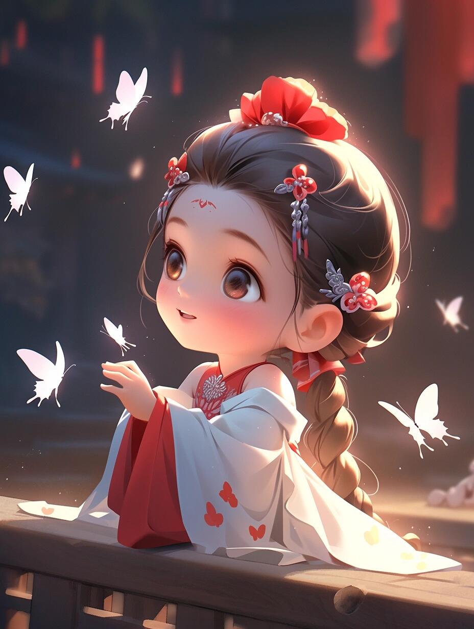 女生头像||呆萌·蝶中精灵70