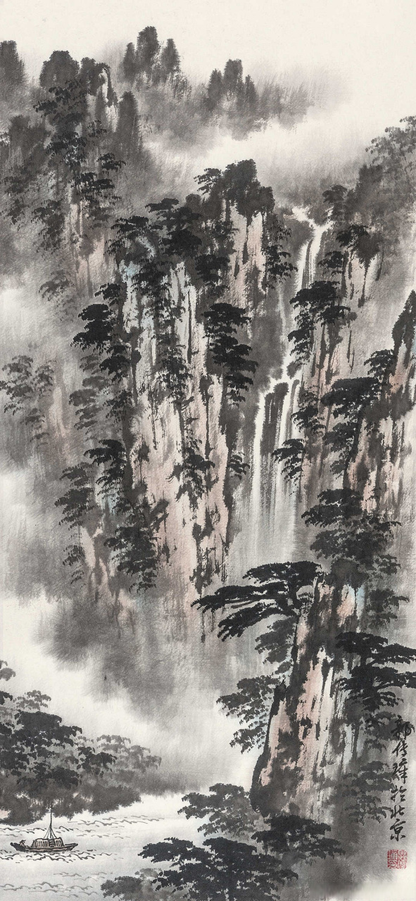 画家郭传璋笔下的峡江