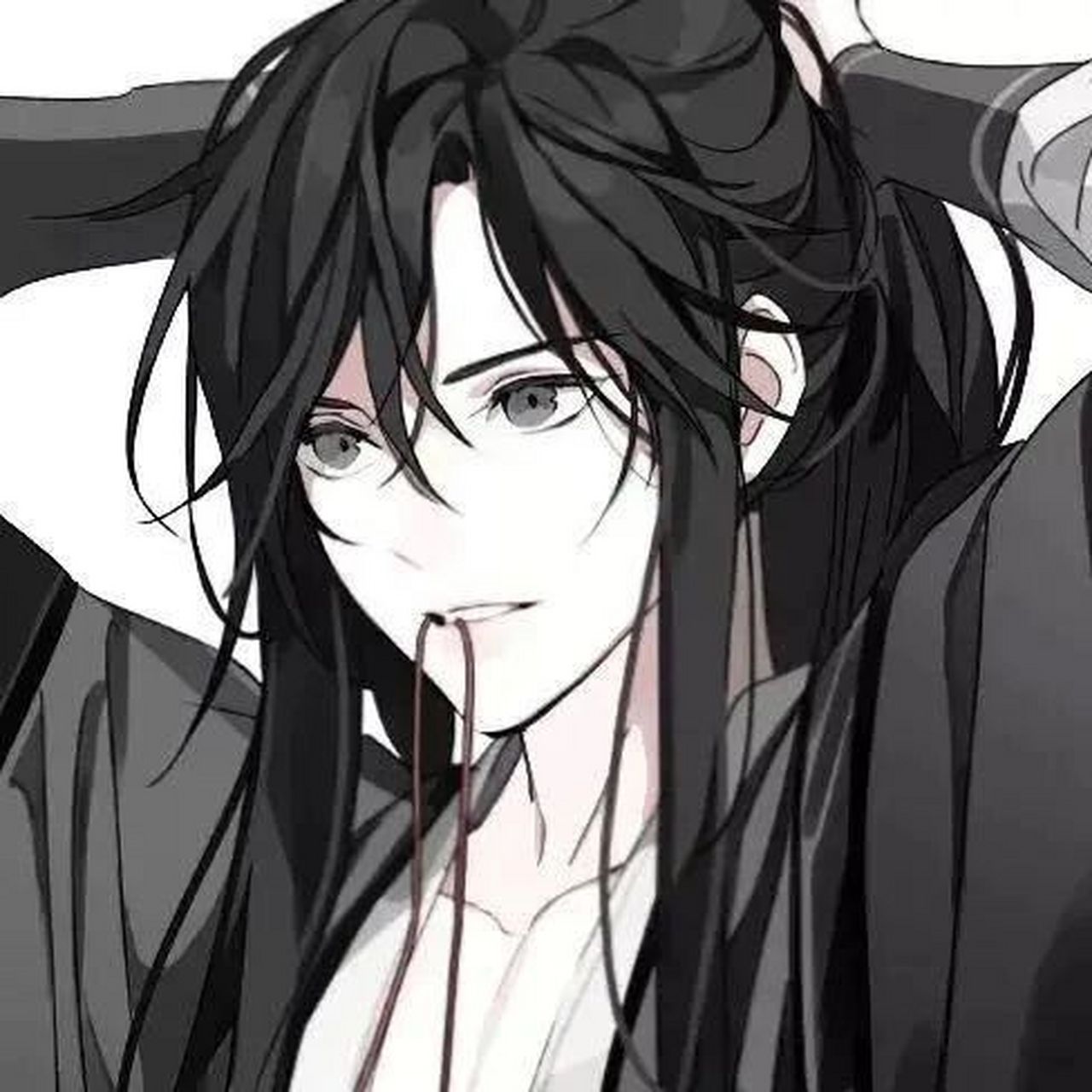 漫画暗黑黑白禁欲简单微信头像 原图作者为樱花94网络漫画截图,需要