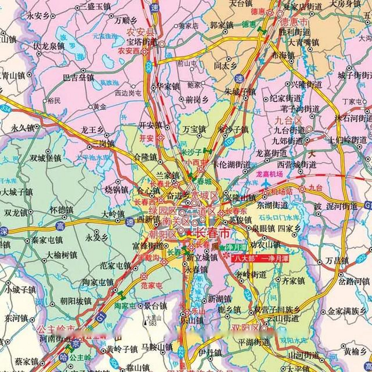长春经济圈环线高速也叫g9902高速公路,目前东段已经修建好了,北段,南