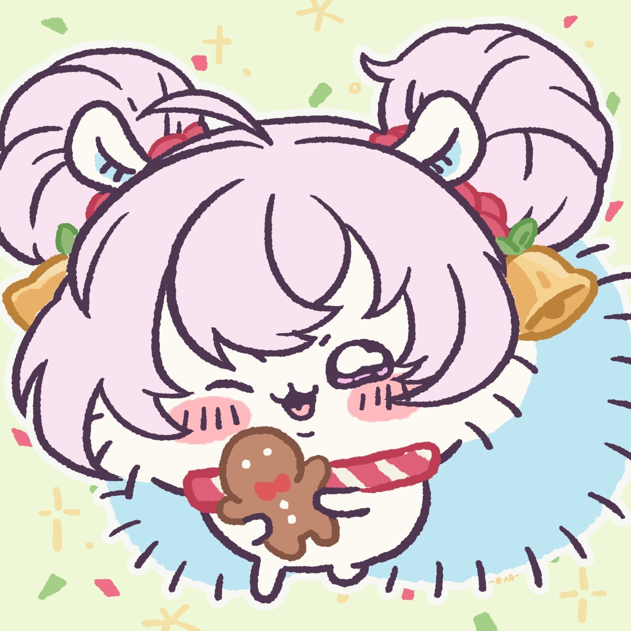 chiikawa王者开黑头像90圣诞篇 圣诞皮肤的貂蝉 和虽然不是圣诞皮肤