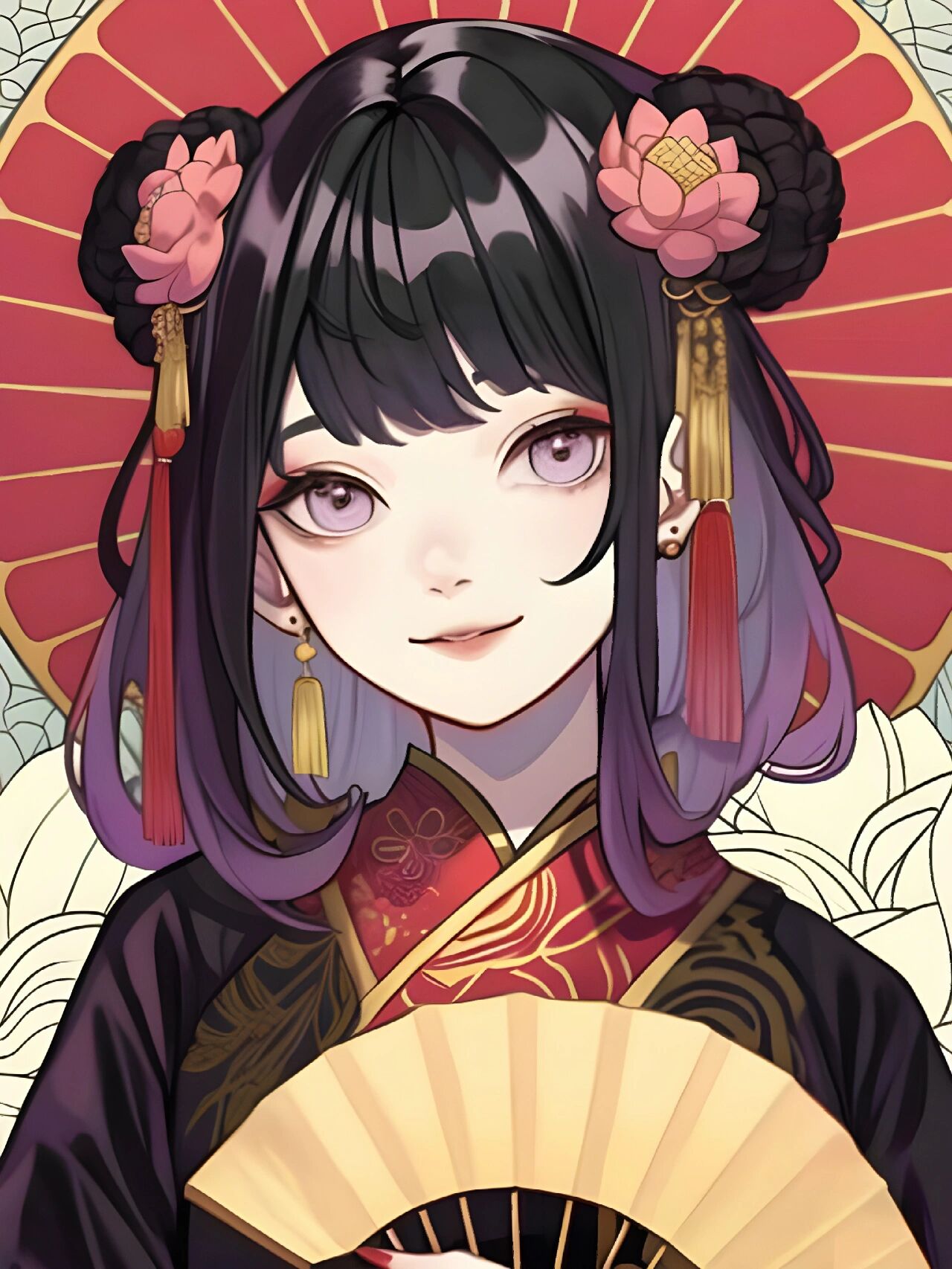 古风执扇少女97丨国风少女插画丨头像3