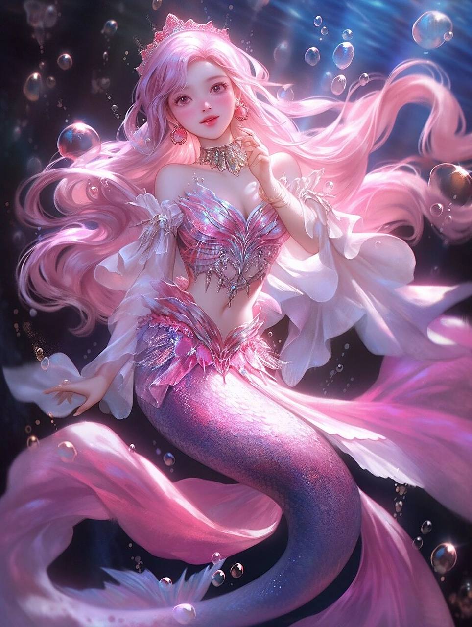 粉色系 | 美人鱼🐠人鱼公主 6图头像壁纸 美丽 善良