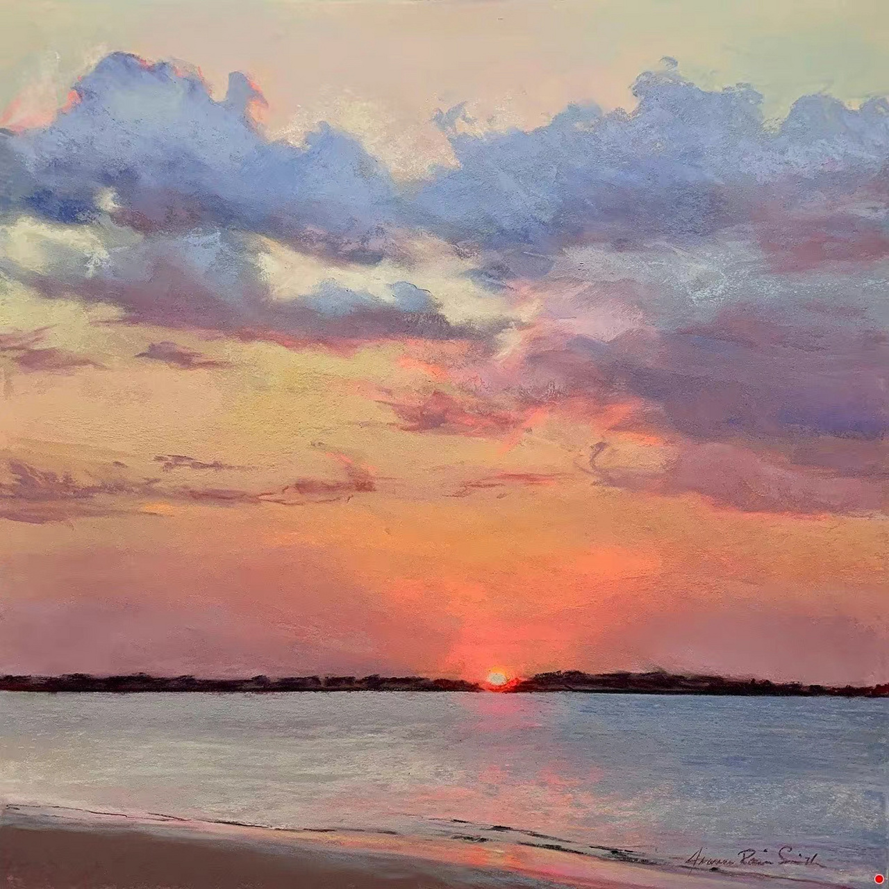 油画/艺术家jeanne rosier smith海边黄昏 艺术家jeanne rosier smith