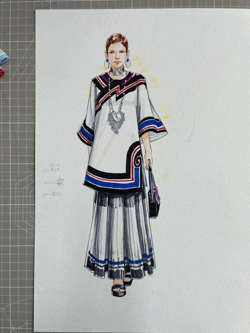 服装插画 | 马克笔手绘民族服饰篇 民族文化,传统服饰,永远的考纲.