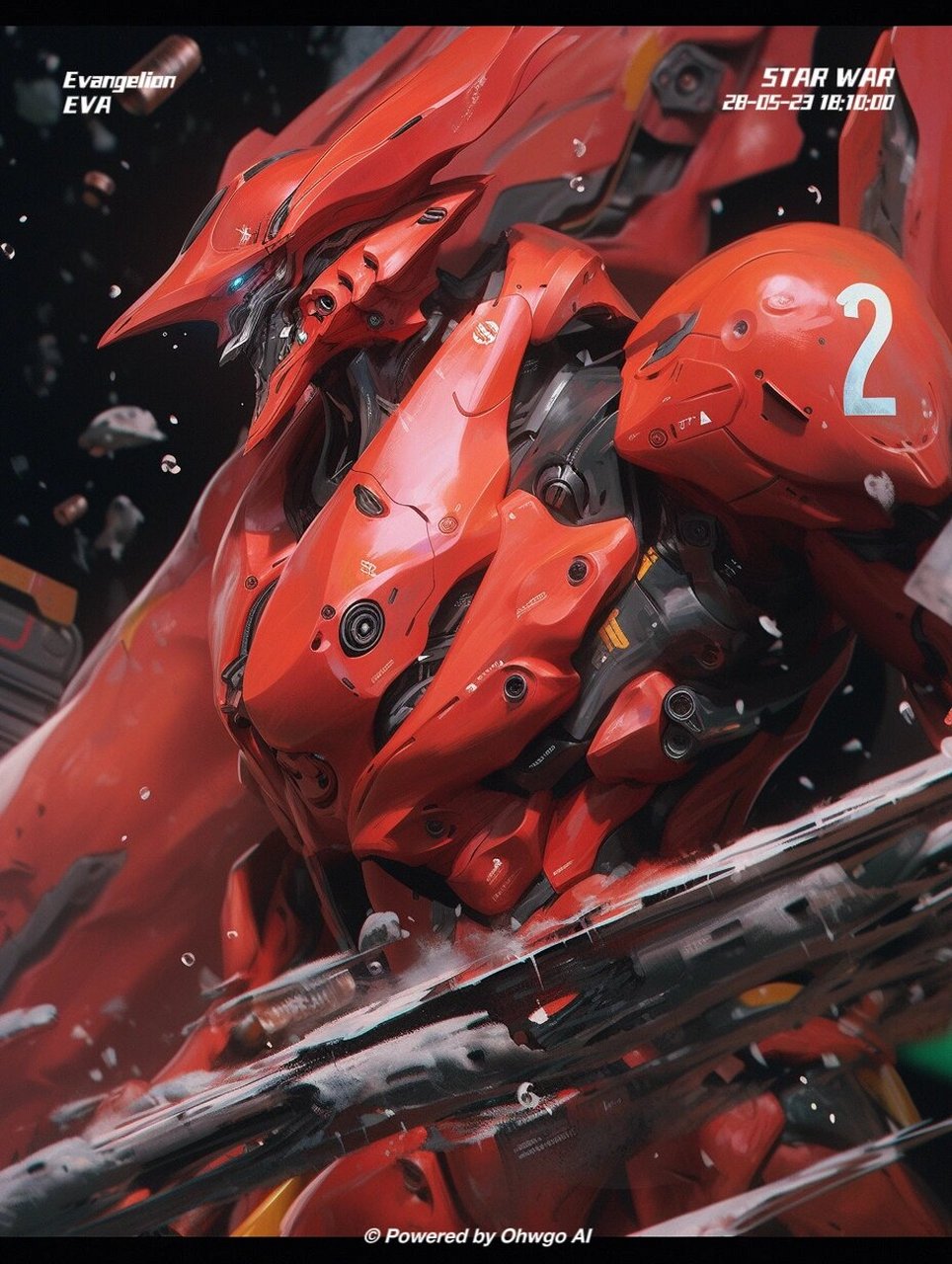 eva-2号机 #画画的日常# #每秒都值得记录# niji版本的eva越来越有