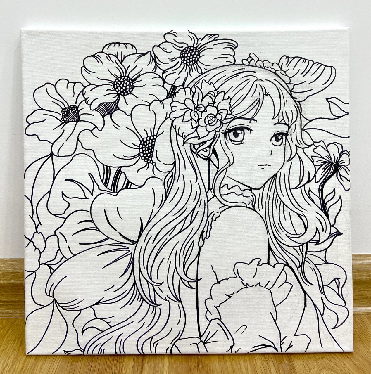 黑白线描——漫画少女 临摹自