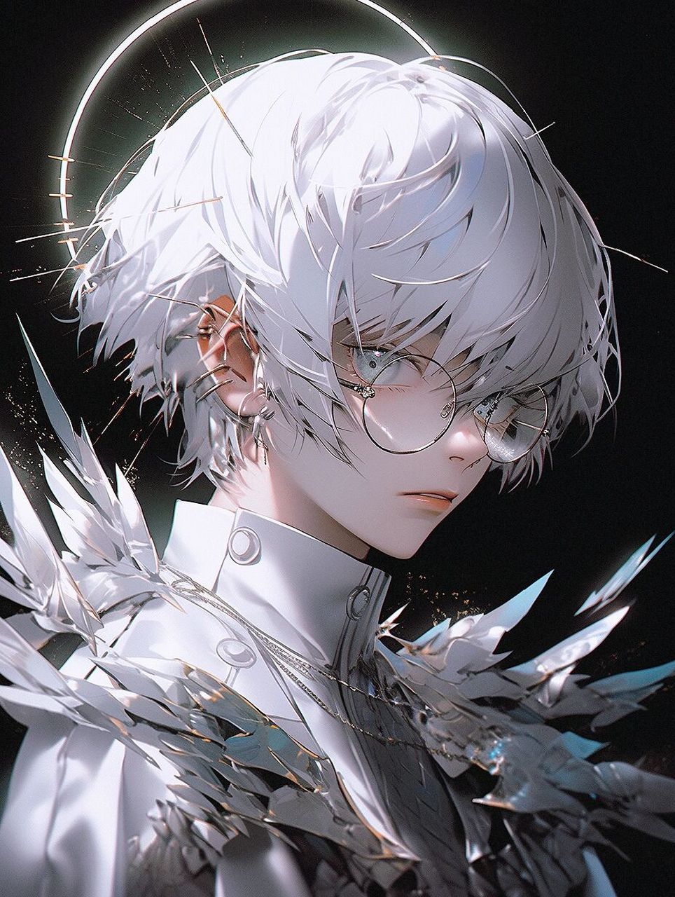 白发天使少年,帅气男生头像壁纸 想要被拯救吗?