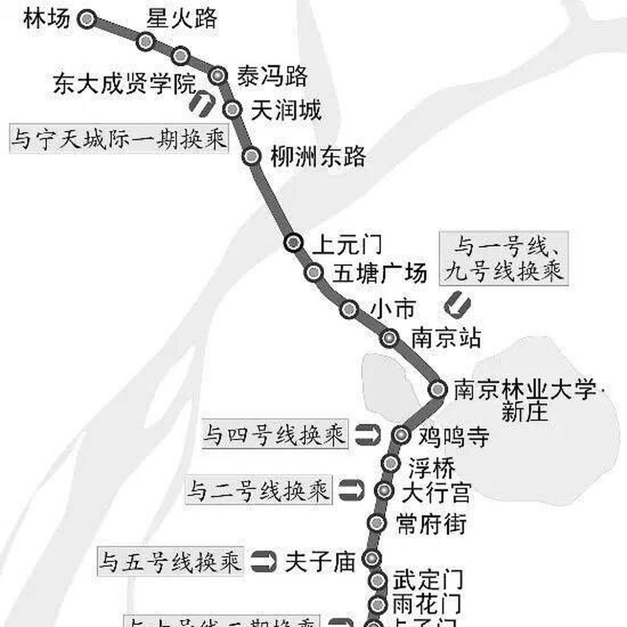 南京地铁3号线线路图片
