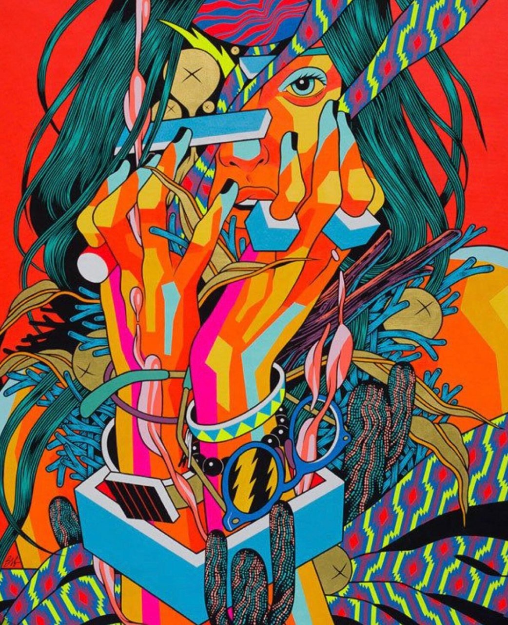 视觉传达考研手绘素材|打散重构形式 ·考设计创意的院校一般构成的