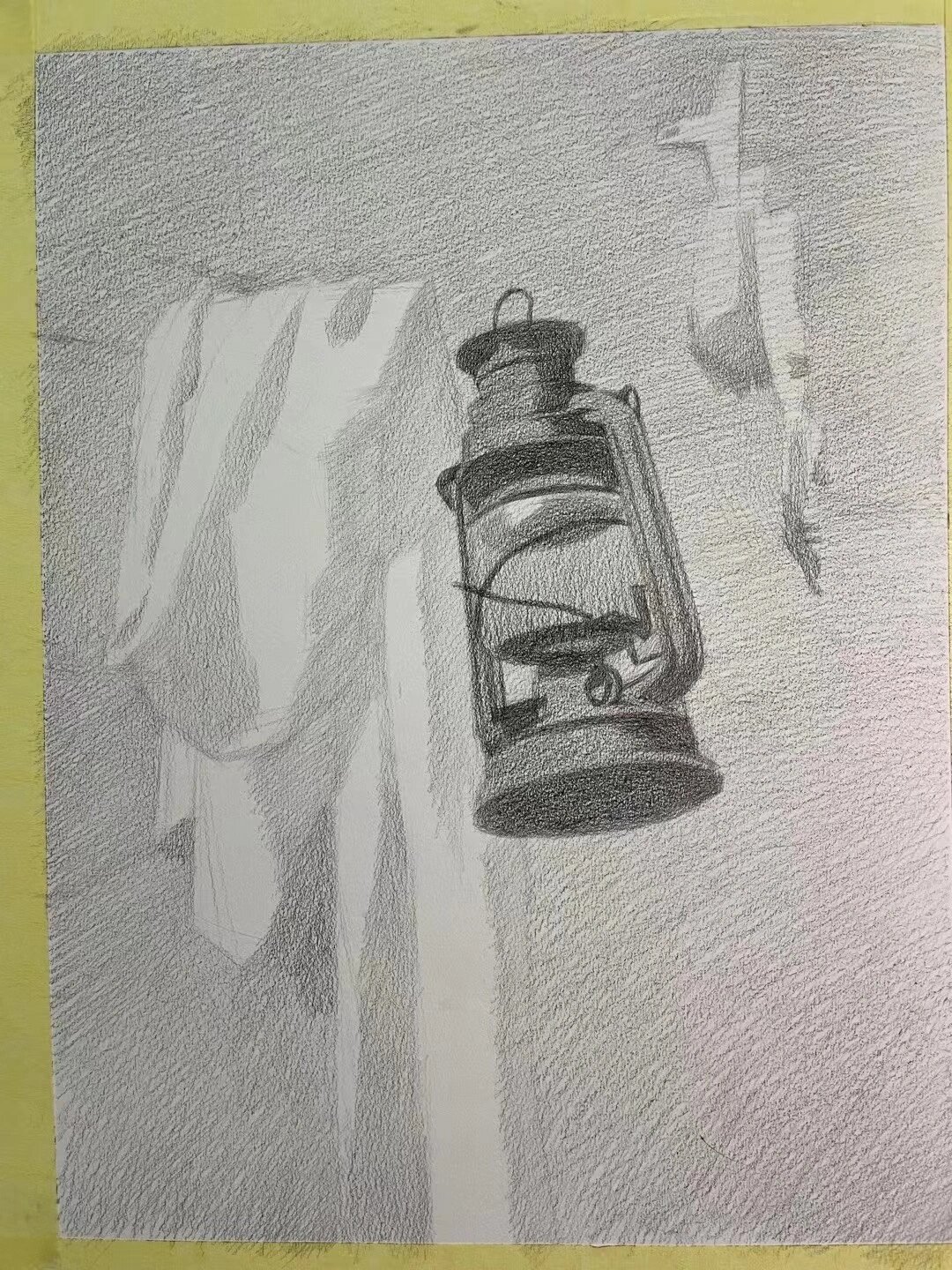 素描马灯,步骤图 不要小看马灯,这可是曾经的联考题目
