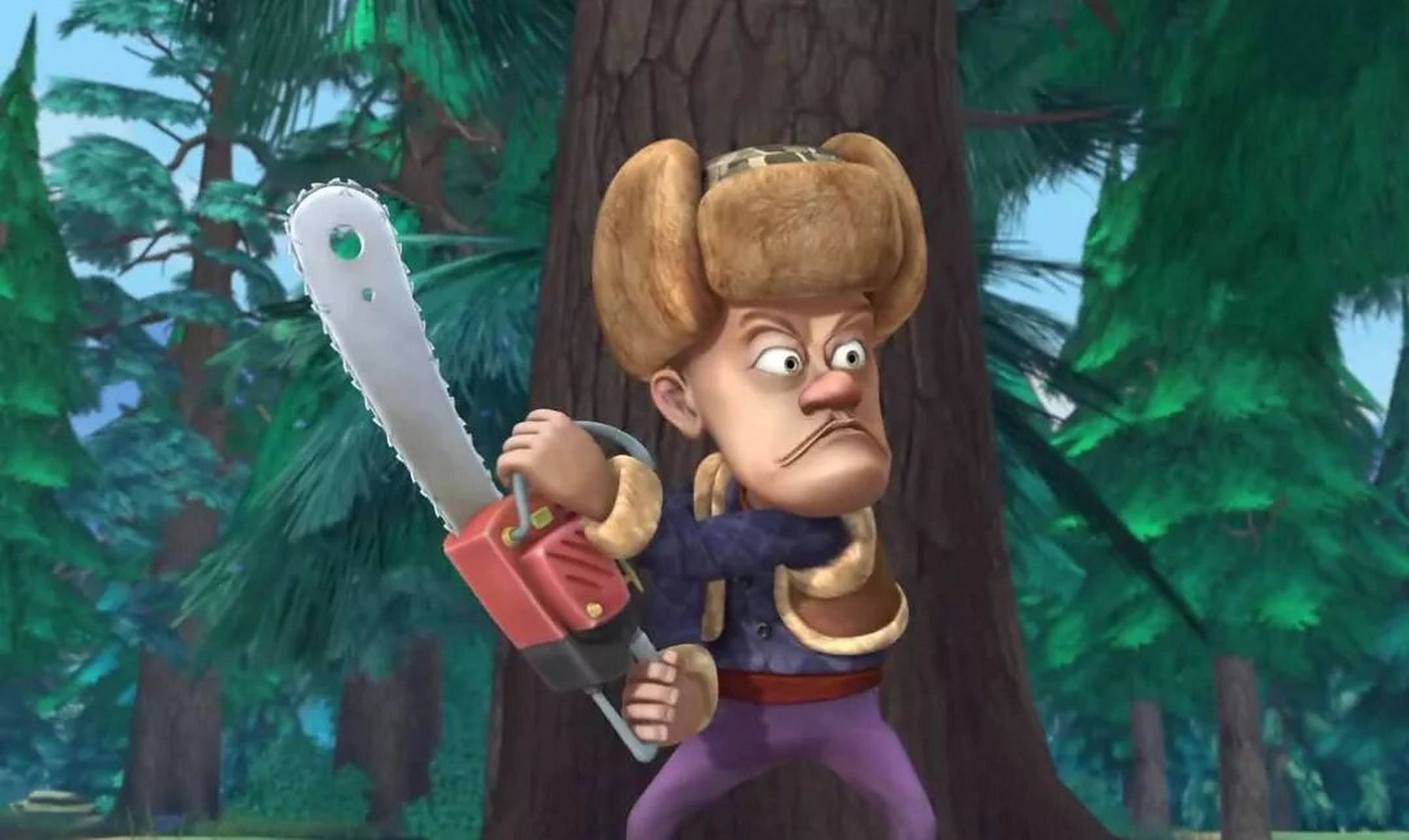 光头强 原来动画片中时刻都在诉说着 生活的艰难和工作的不易, 而现在