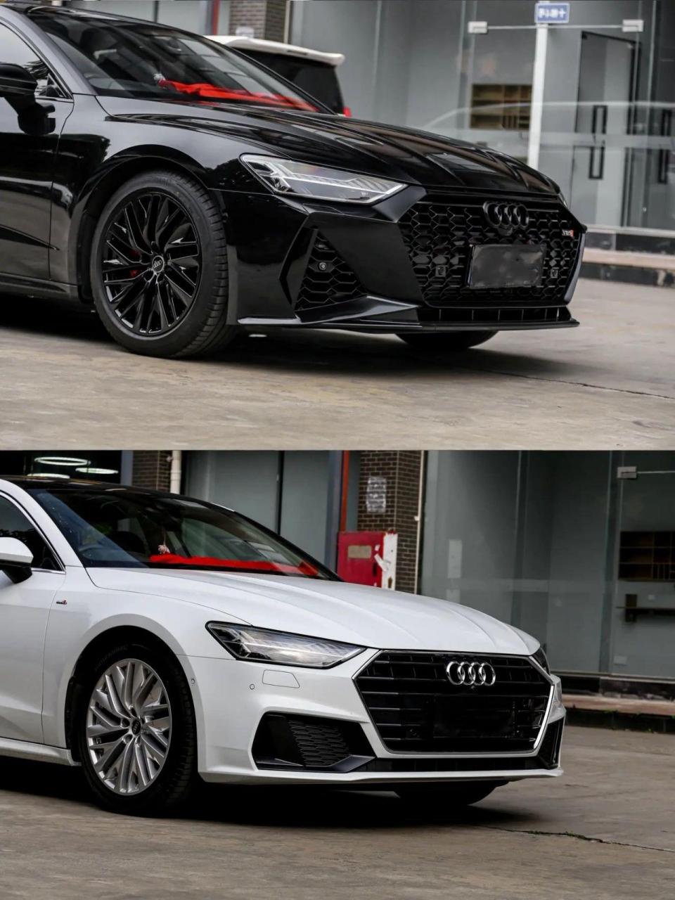 奥迪a7黑武士改装案例.