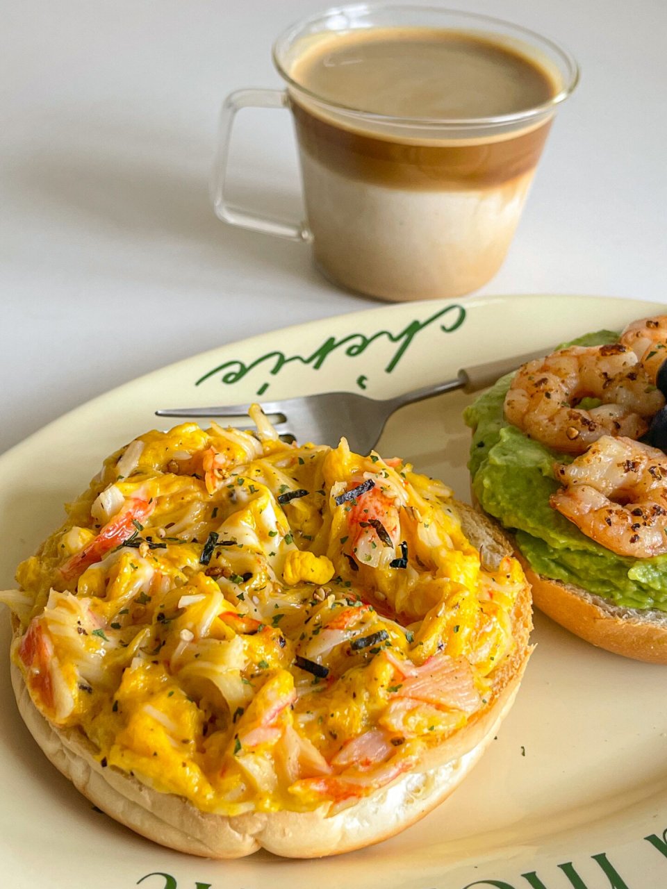 98快乐减脂餐05双拼开放式贝果三明治05 7715周末愉快77