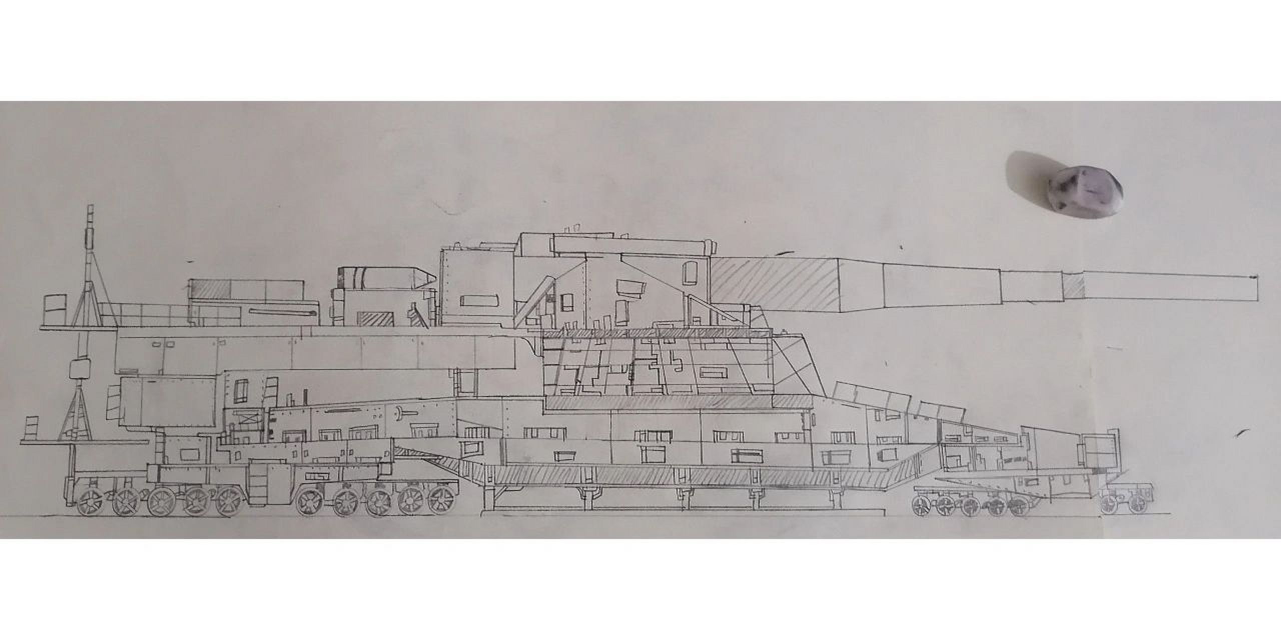 我画了一个星期,终于画出来了,我做到了 #古斯塔夫巨炮#德国