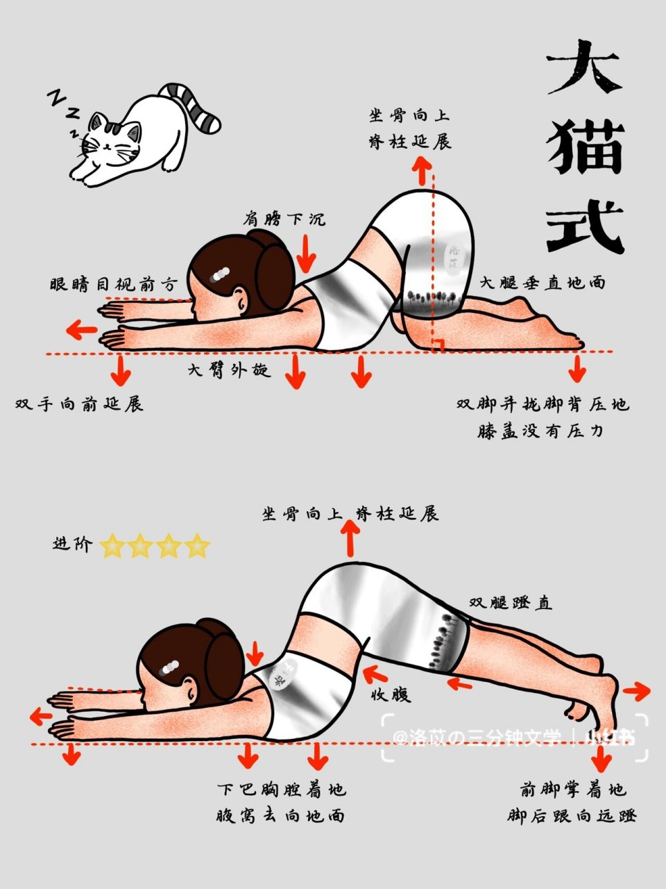 "猫趴"十分钟,缓解一天肩颈酸痛07 平常上班久坐,容易引起腰酸背痛