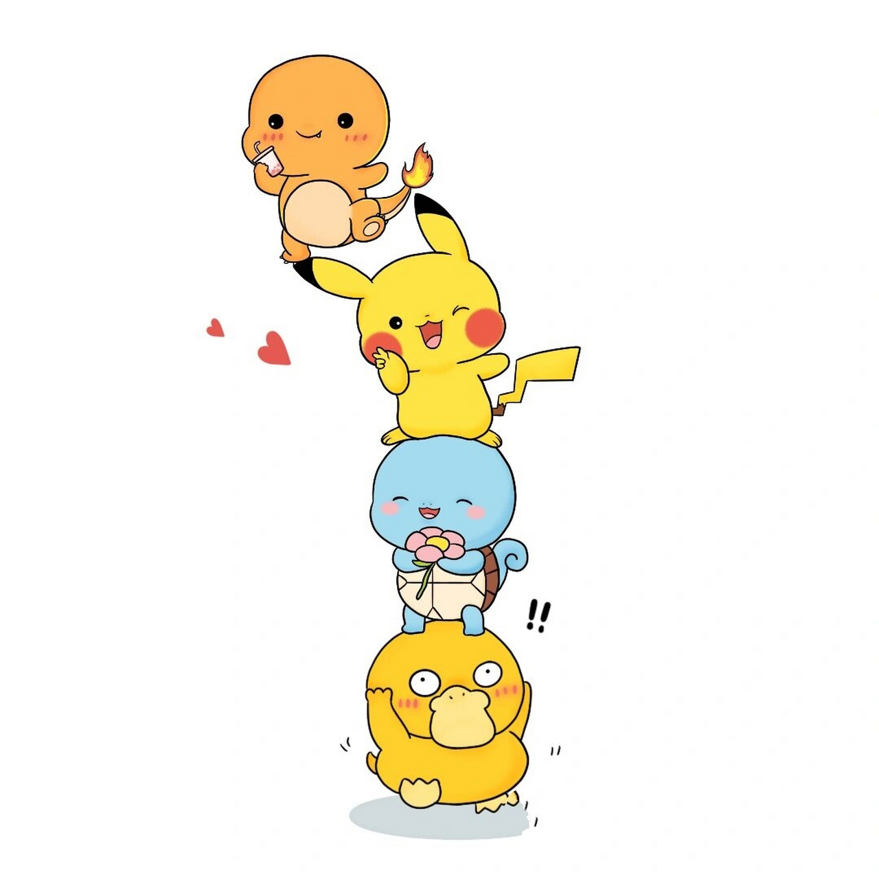 超可爱宝可梦小精灵|简笔画 神奇宝贝叠叠乐来咯,做头像也超可爱的好