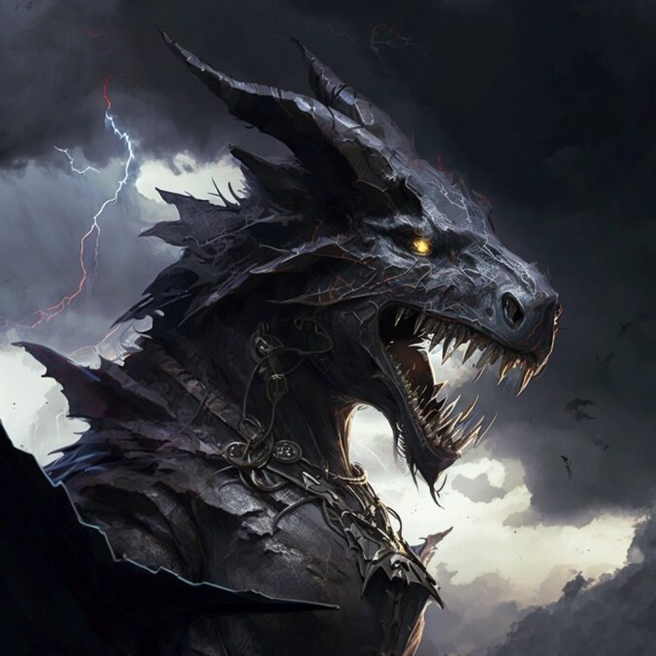 新al作品霸气黑龙 #黑龙##al绘画# 可自用,商用请私信我,白菜价