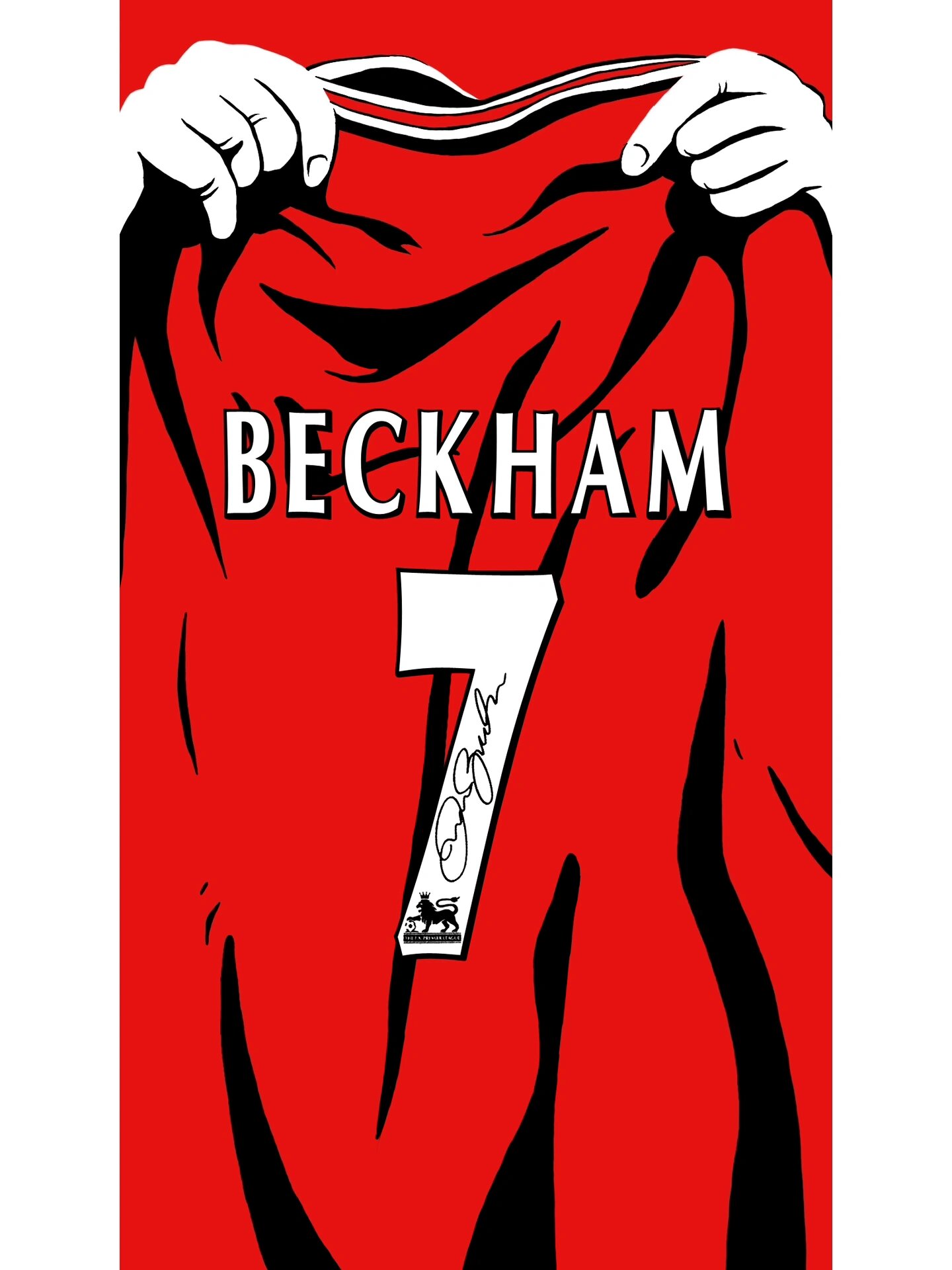 贝克汉姆壁纸|经典红魔7号款