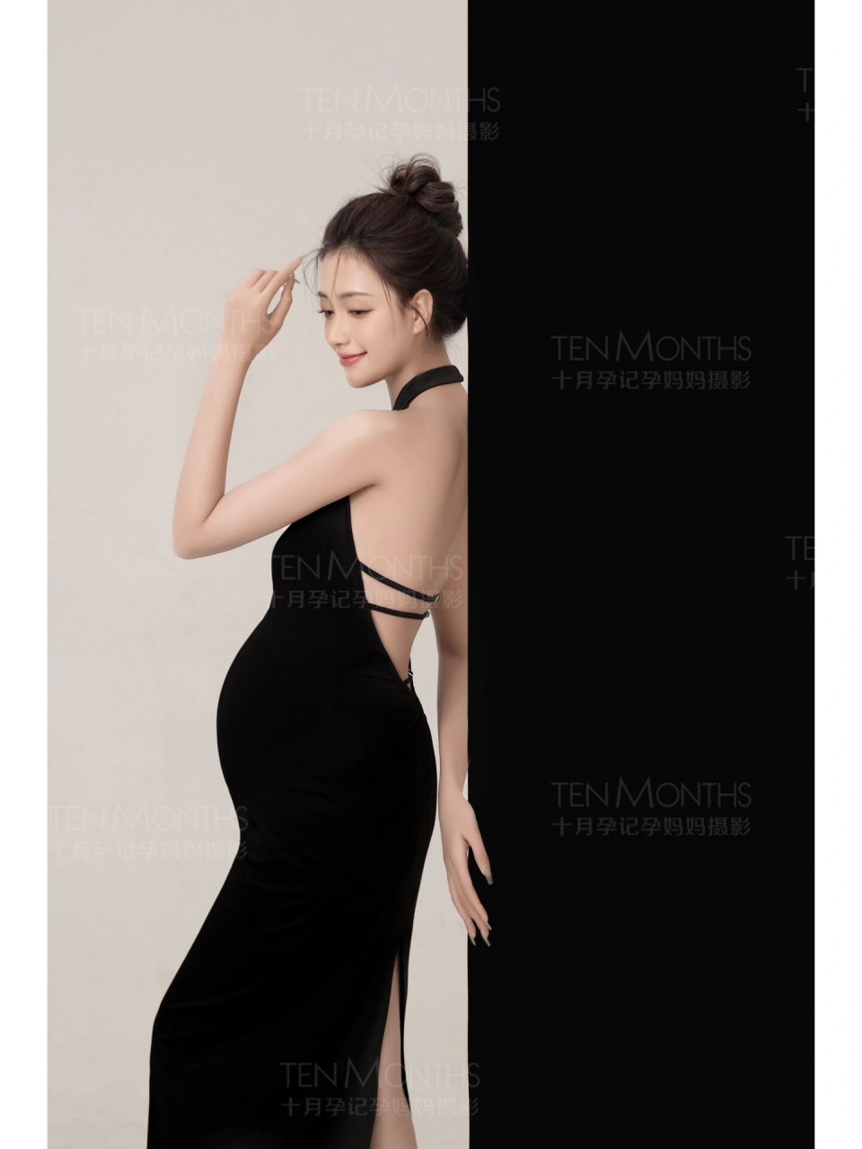 简约质感又高级00 一袭黑色长裙尽显优雅 韩系氛围感十足90