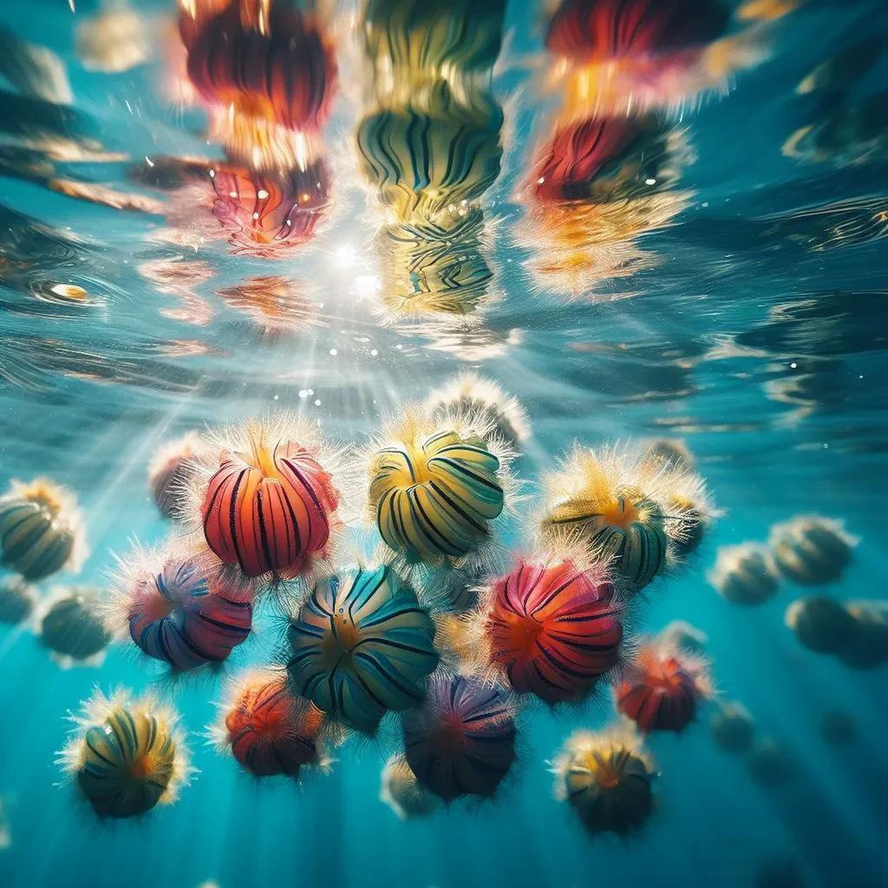 海苹果:海洋中的神秘生物 海苹果是一种动物,属于棘皮动物门,和海参