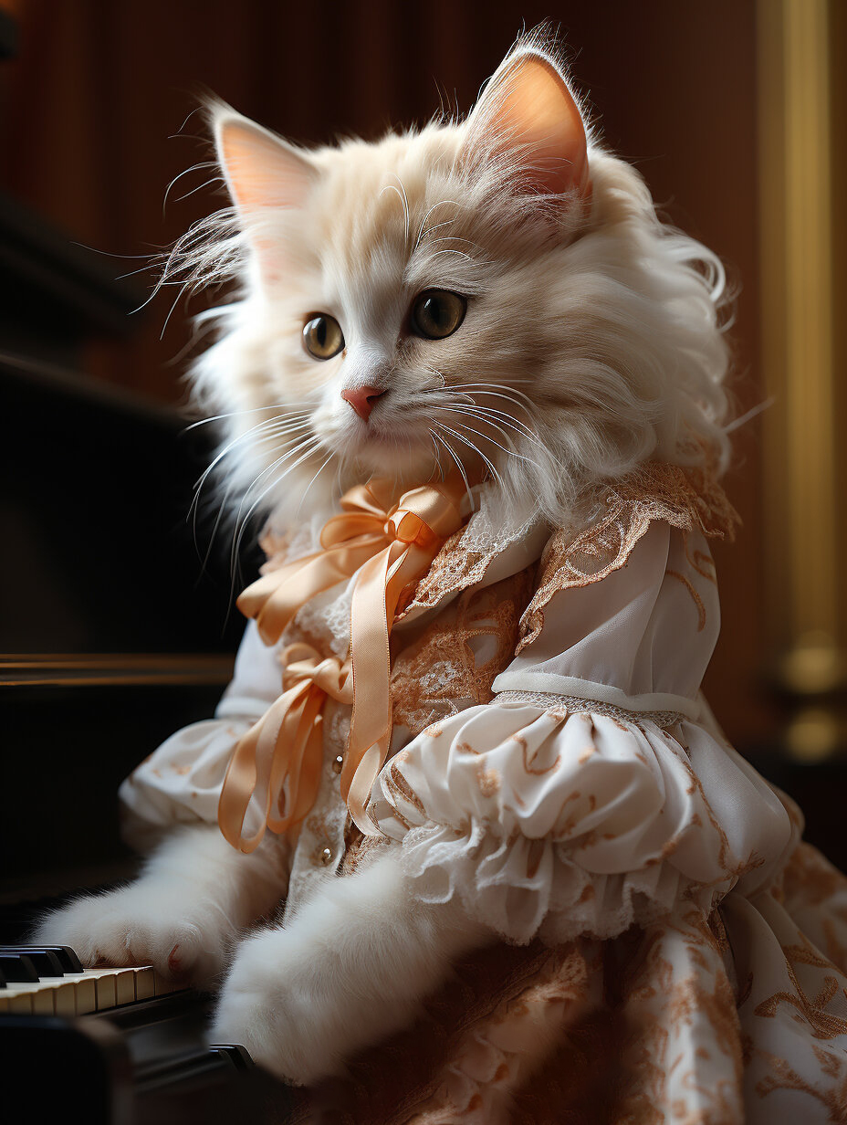 93 如果一只小猫咪会弹钢琴,那会是怎样的一幅画面呢?