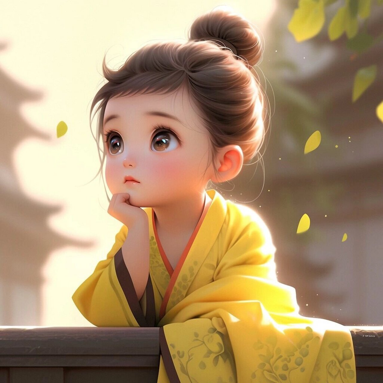 可爱古风汉服q版头像绘画来咯!