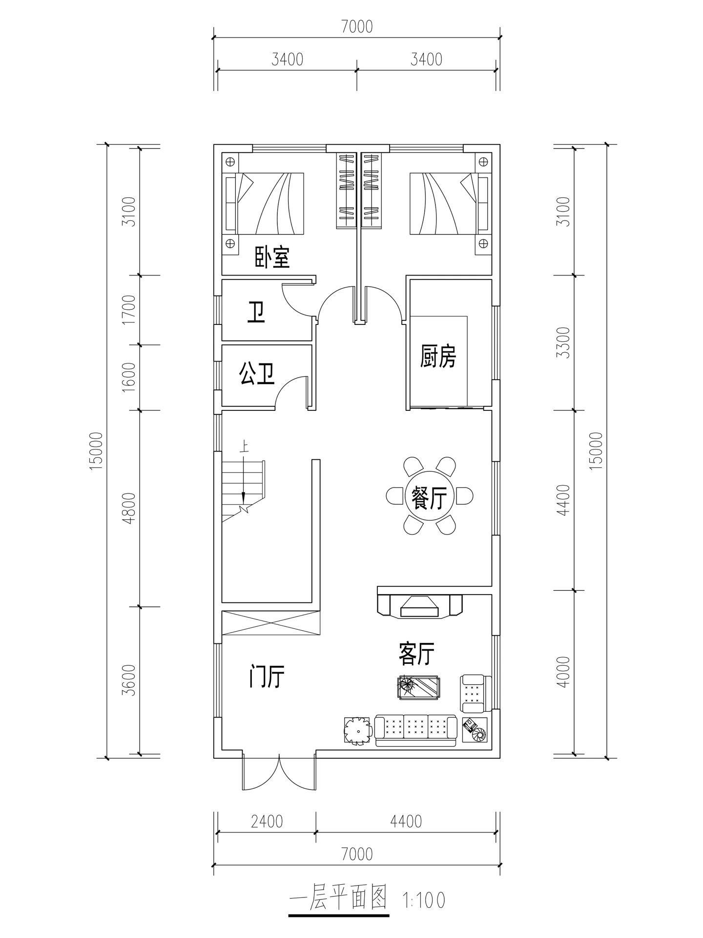 开间7米户型图片