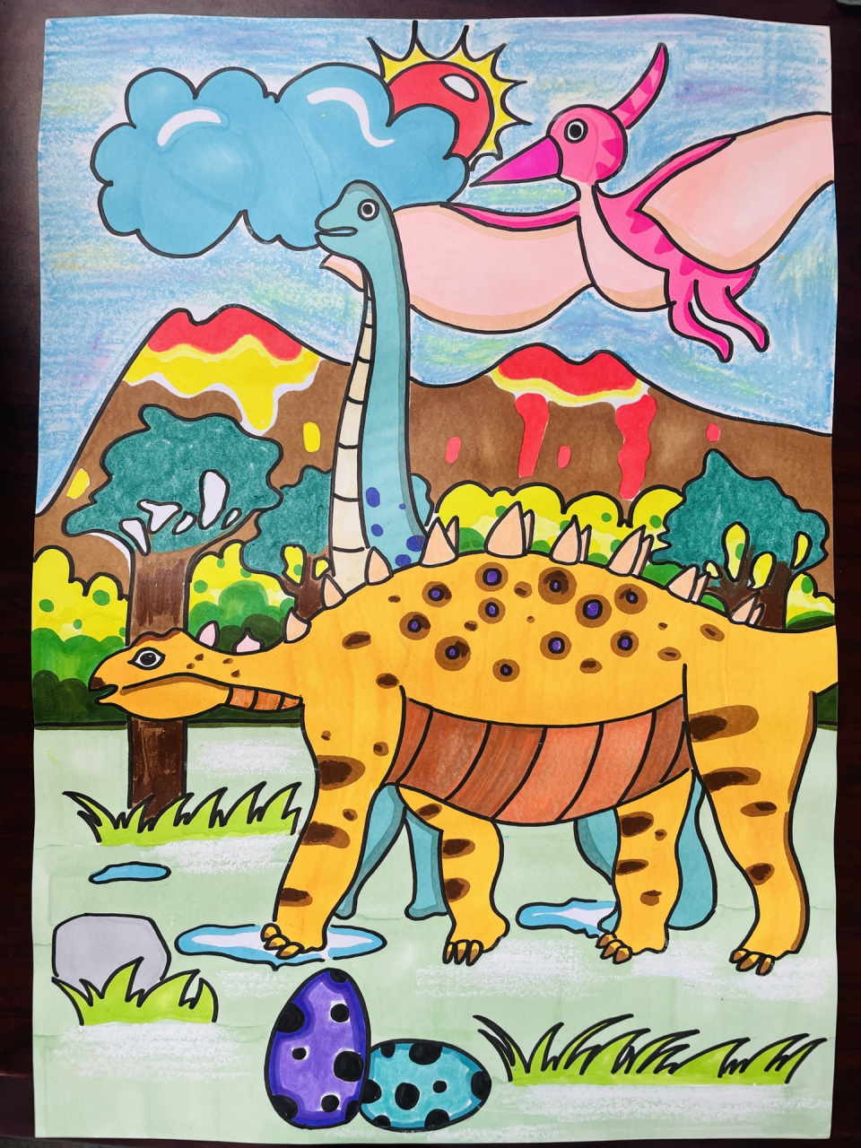 【儿童画】恐龙世界 8215恐龙,环境 8215遮挡关系 8215
