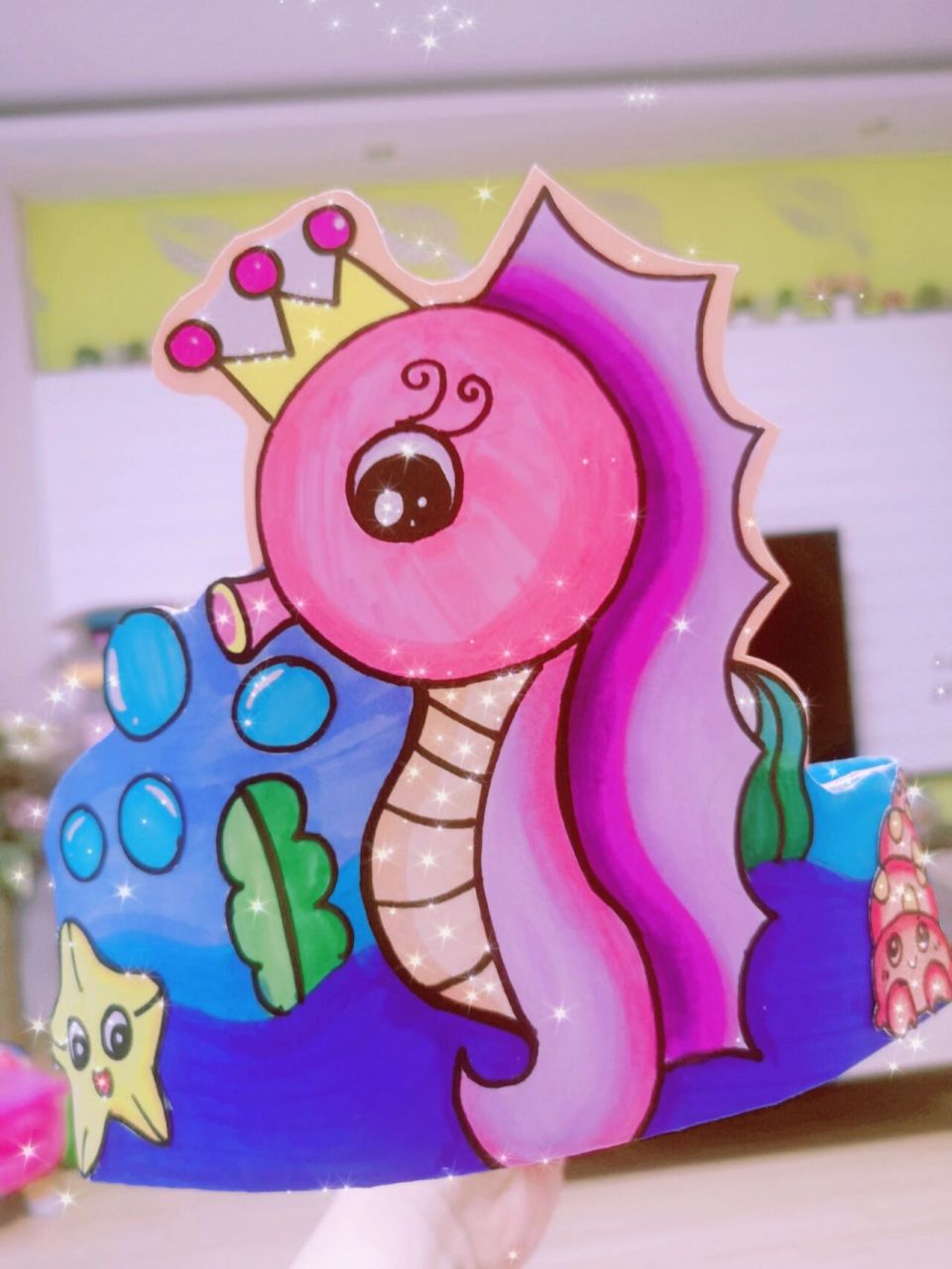 幼儿园自制海洋动物头饰