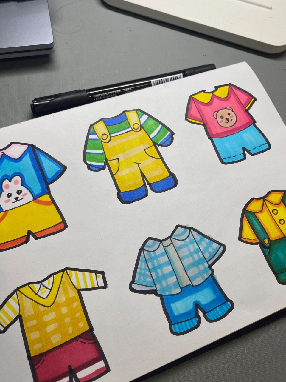 儿童简笔画素材|常用衣服画法 教招时间昨天出来啦 大家准备的咋样了