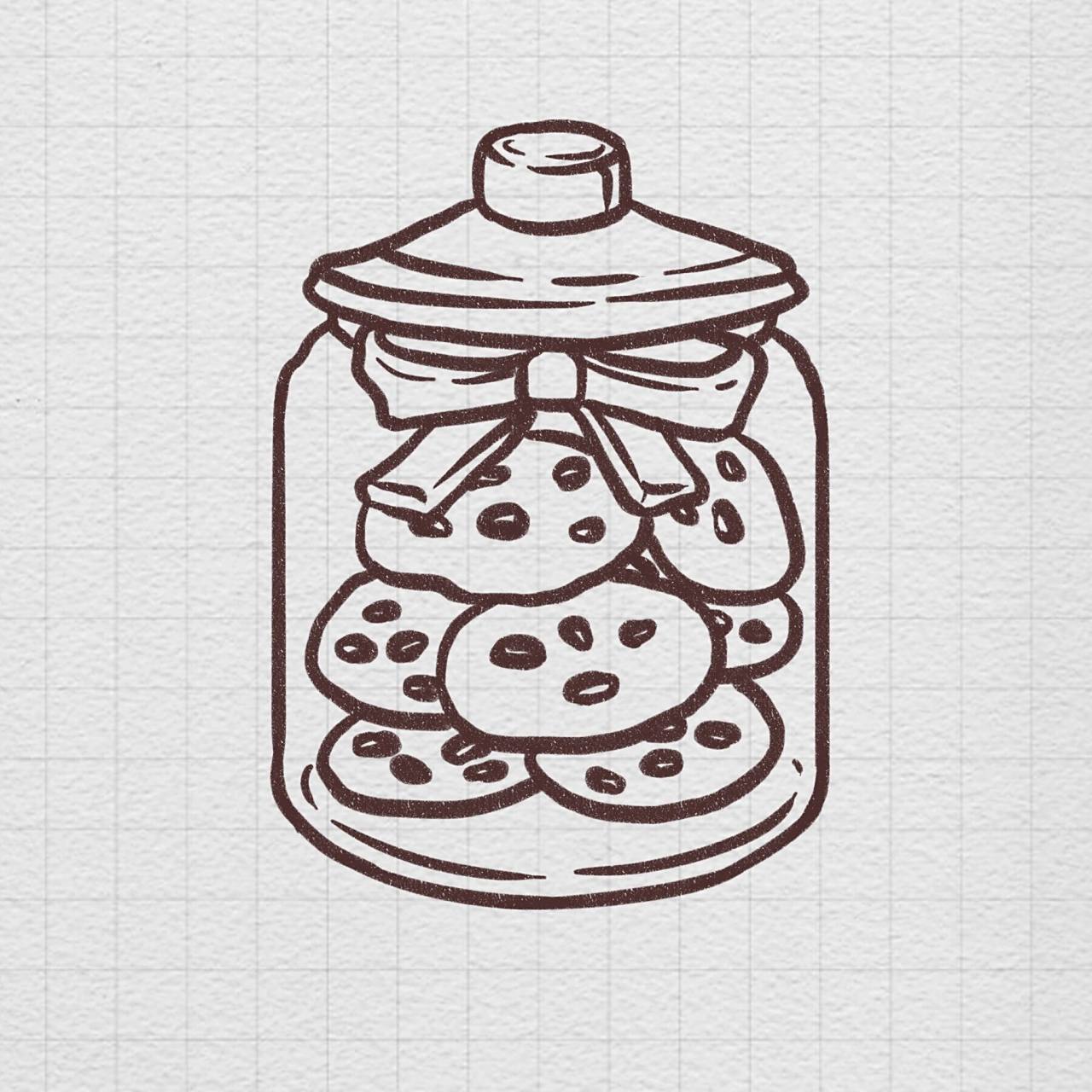 简笔画|可爱小饼干 来一份小饼干吗宝贝们,罐装零食真的没有抵抗力