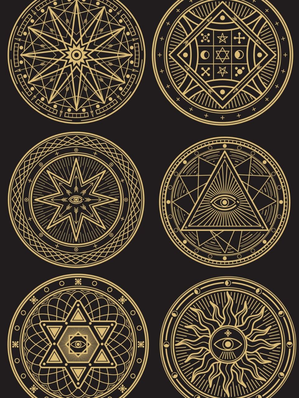 神秘曼陀罗图案灵感 mandala绘画疗愈素材 分享素材来源于网络公开