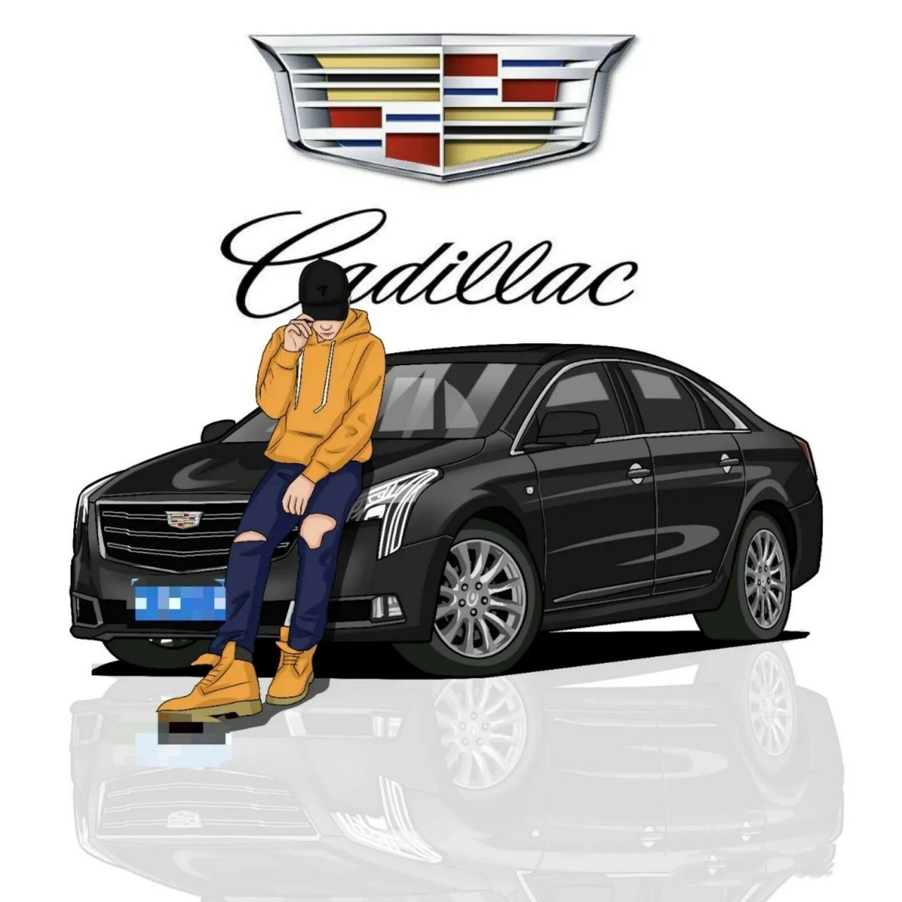 更新这组手绘漫画头像,根据人物与汽车结合一起来手绘,每一张真的都