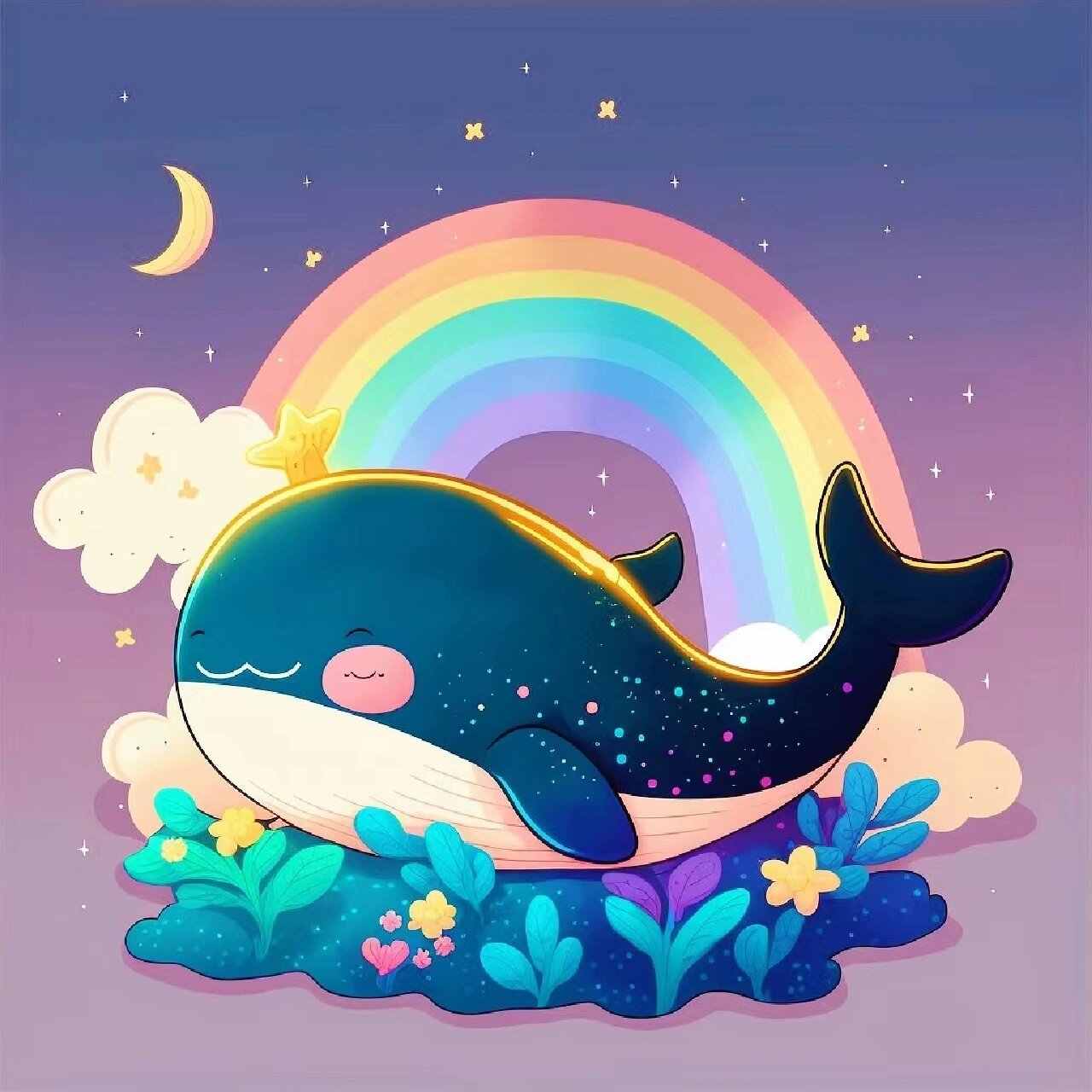 可爱的小鲸鱼来了,要的赶快收藏