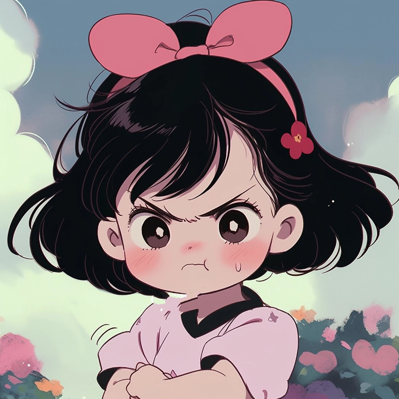 可爱女生头像︳生气了,不好哄那种!