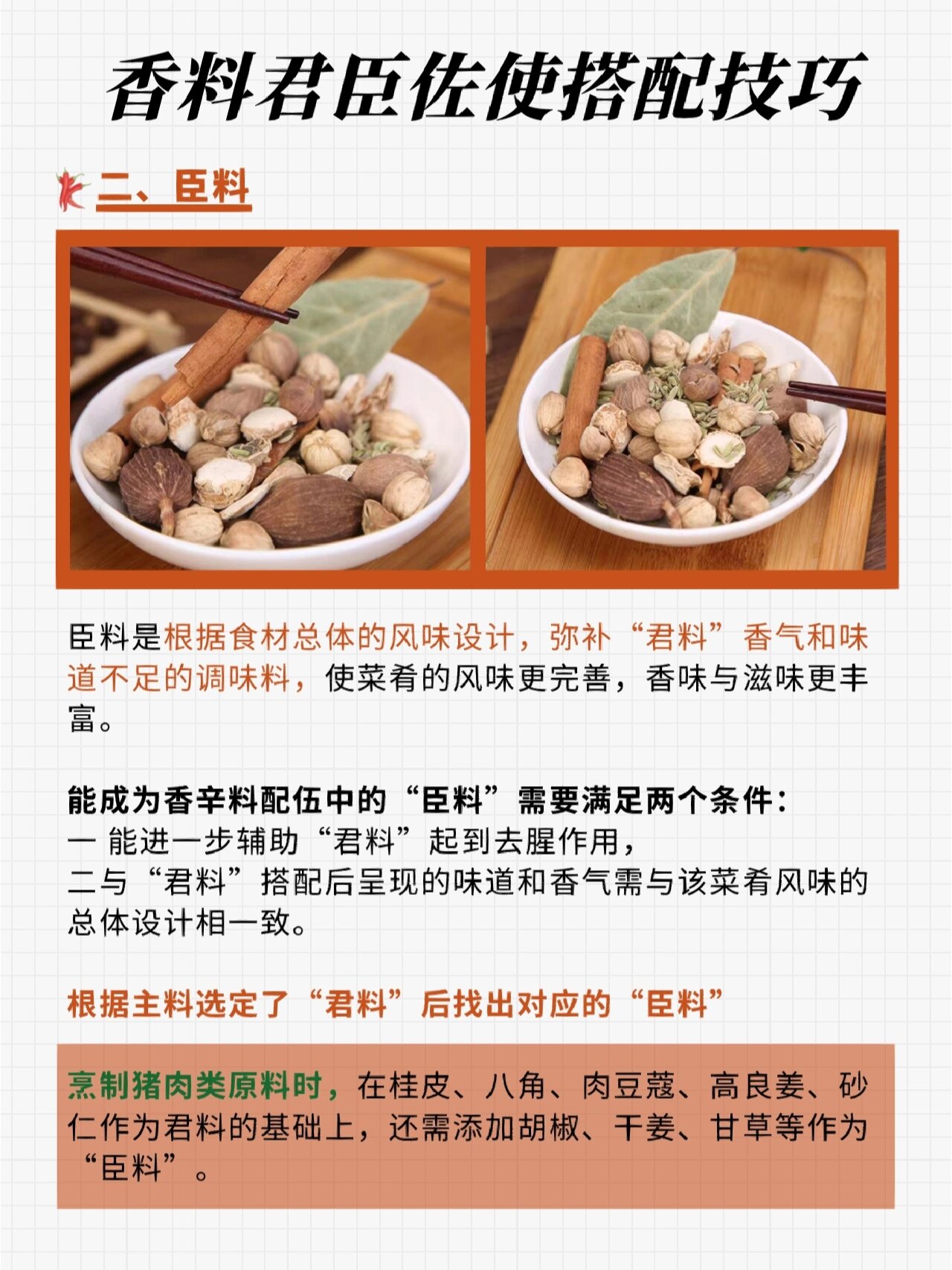 一图教会你香料的君臣佐使搭配技巧!