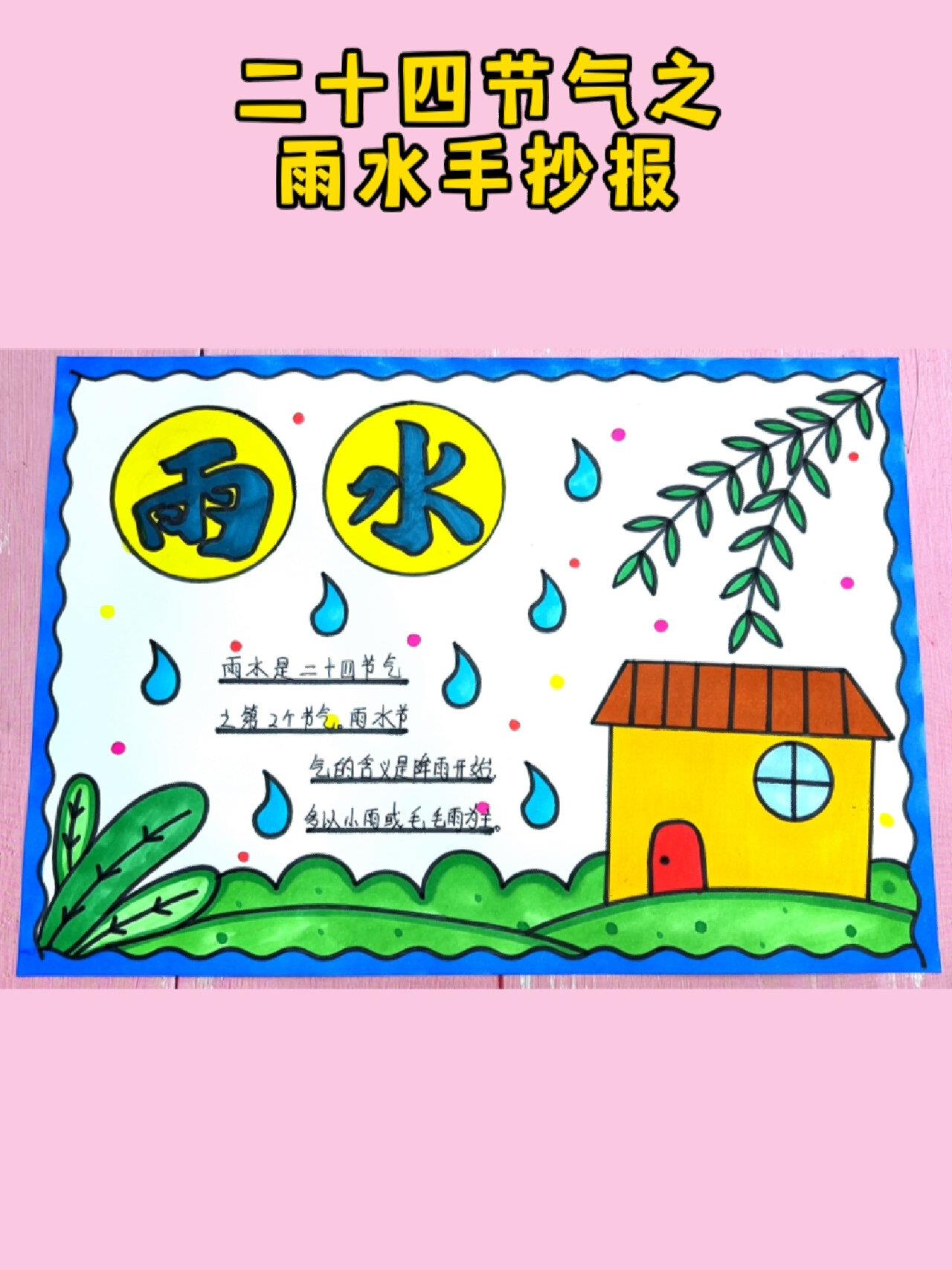 雨水手抄报模板