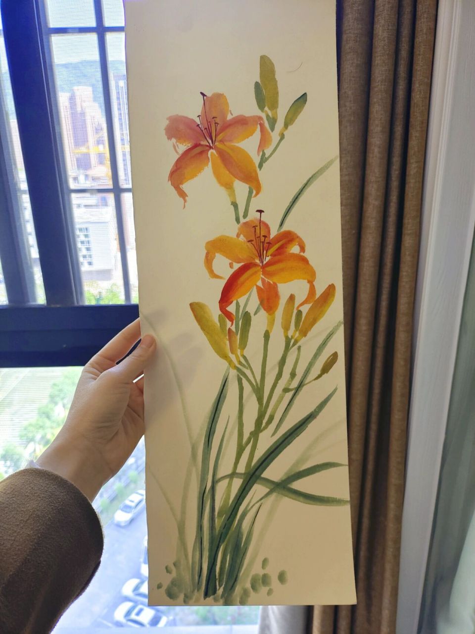 萱草花/国画/忘忧之草 忘记一切忧愁,又象征着母爱之花