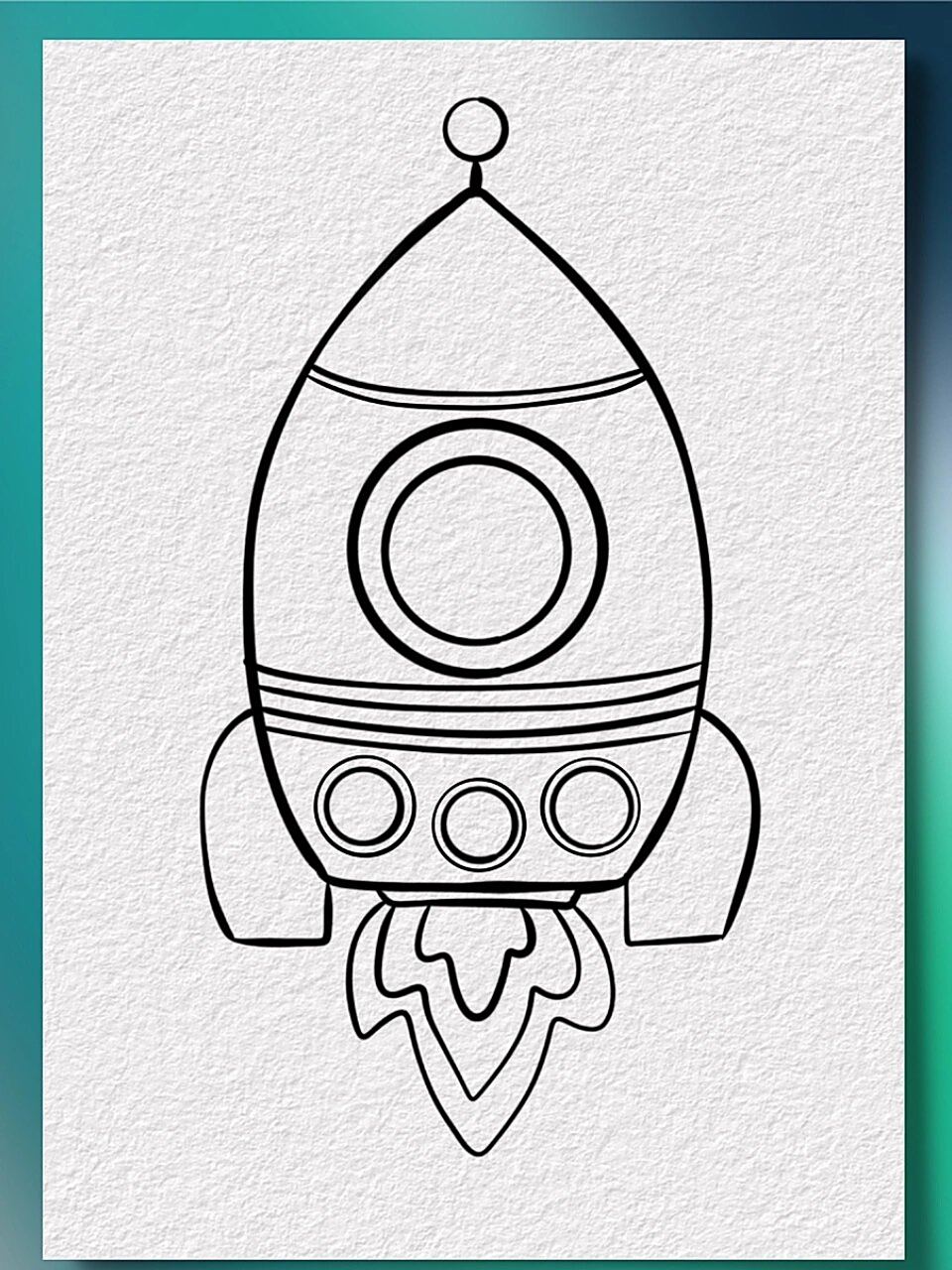 火箭简笔画 男孩子都喜欢的火箭简笔画来啦