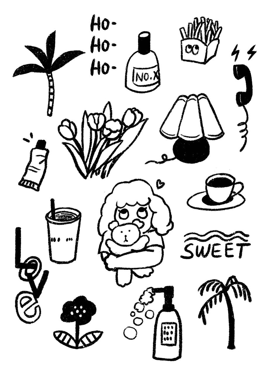 黑白贴纸|手帐素材no.6 来了来了,新一版可可爱爱的黑白贴纸来了!