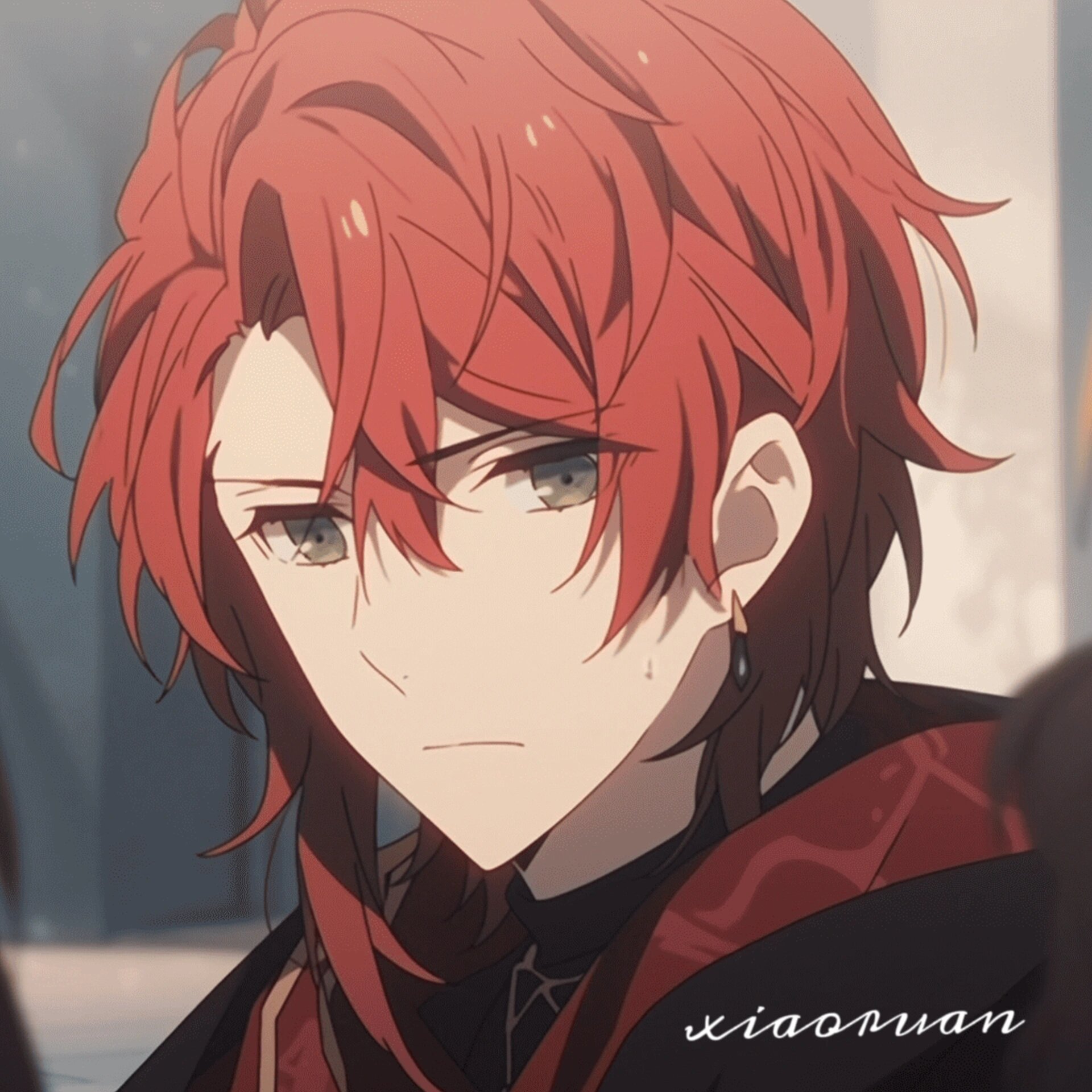 男生头像|动漫男头|红发