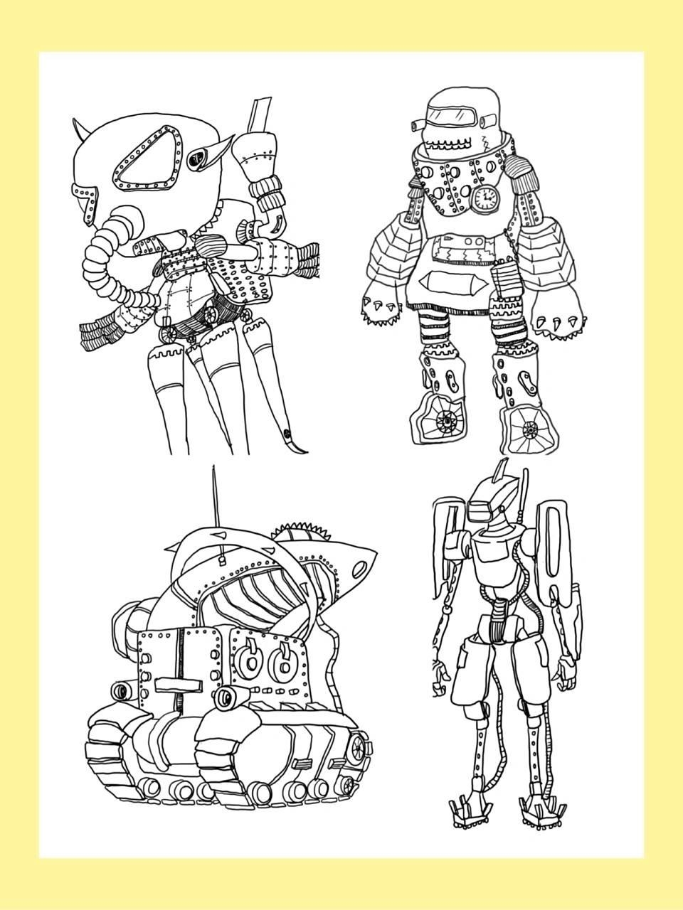 97【儿童美术创意绘画】机甲系列6-7岁 小小机甲蕴含小朋友们的思维