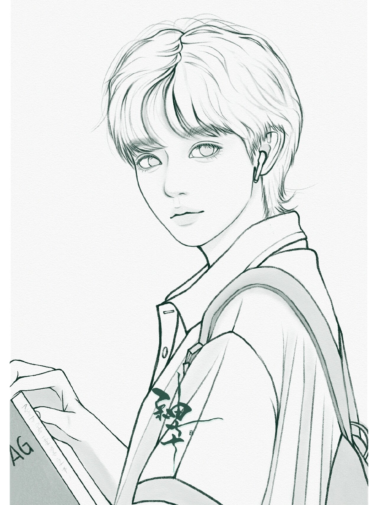 画校服男神第二张