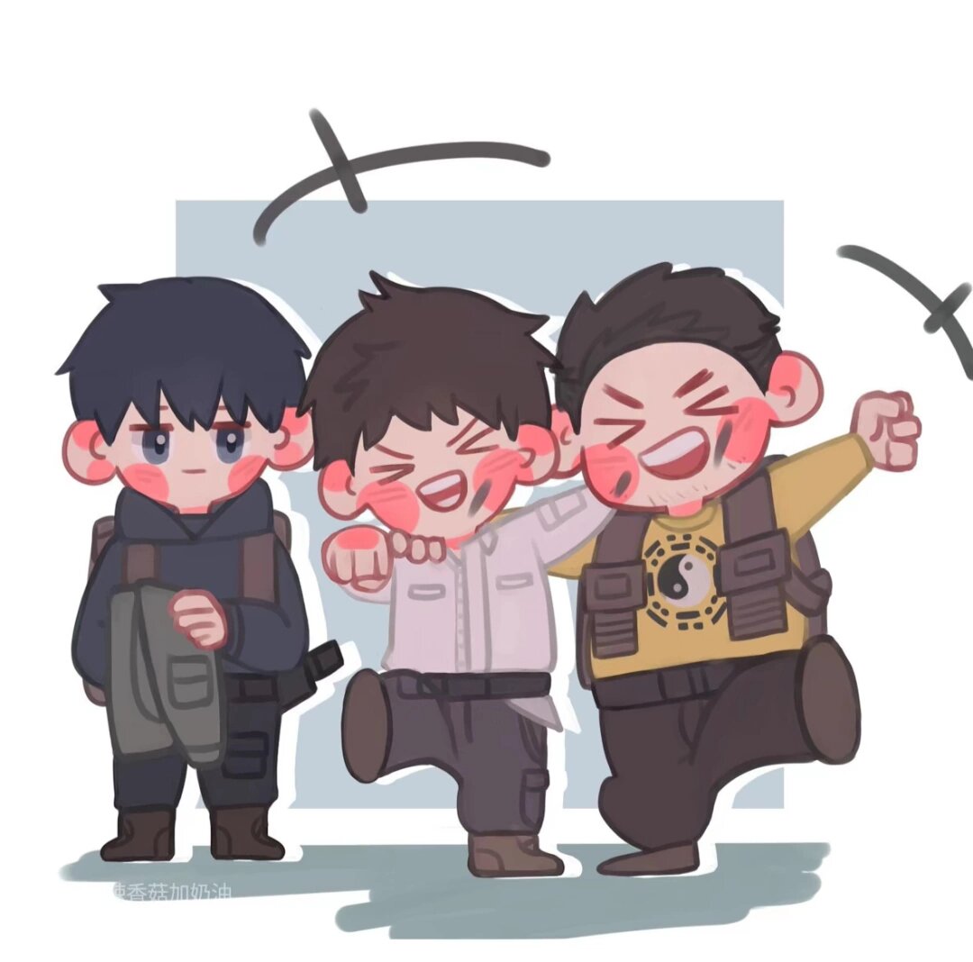 盗墓笔记人物q版铁三角 #盗墓笔记# #铁三角q版