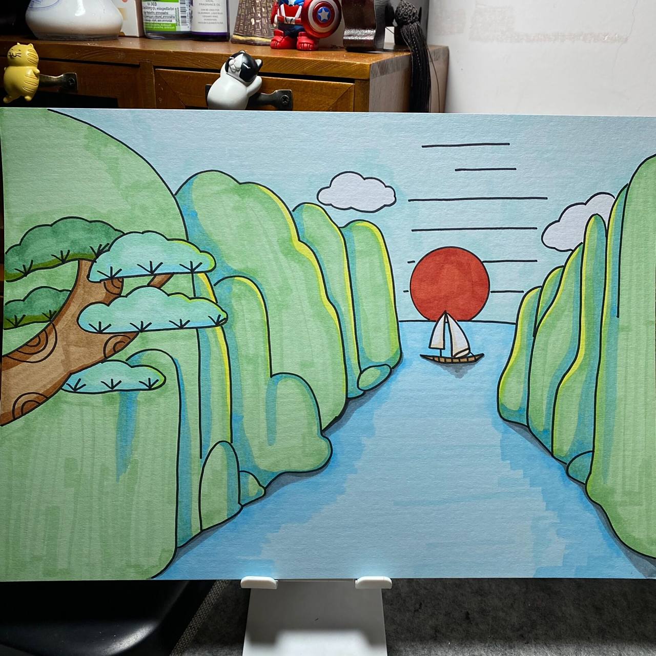 古诗手抄报|望天门山