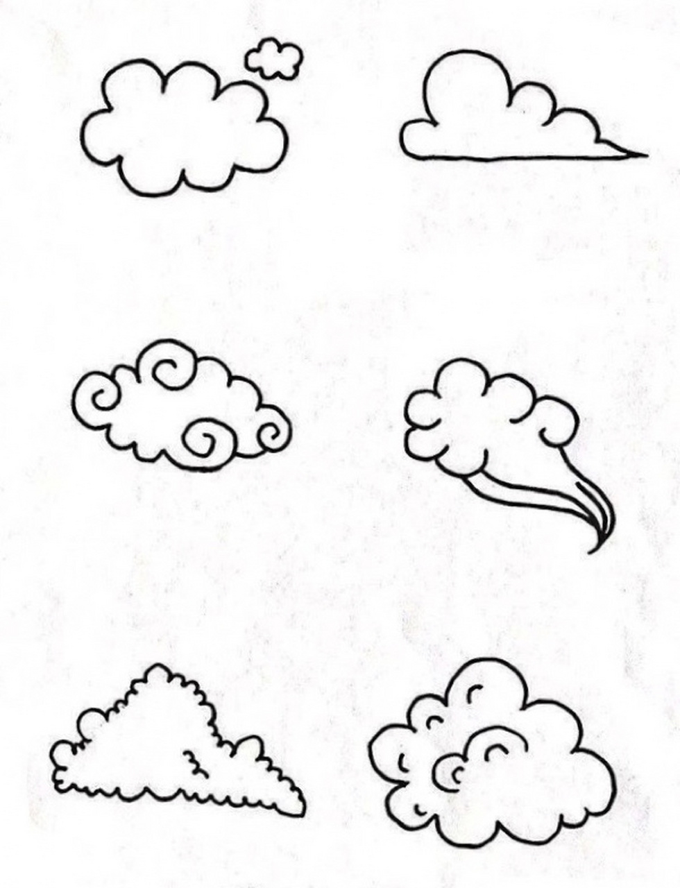 太阳,月亮,云朵……分享一波天空天气主题的简笔画,做板报,手账,都很