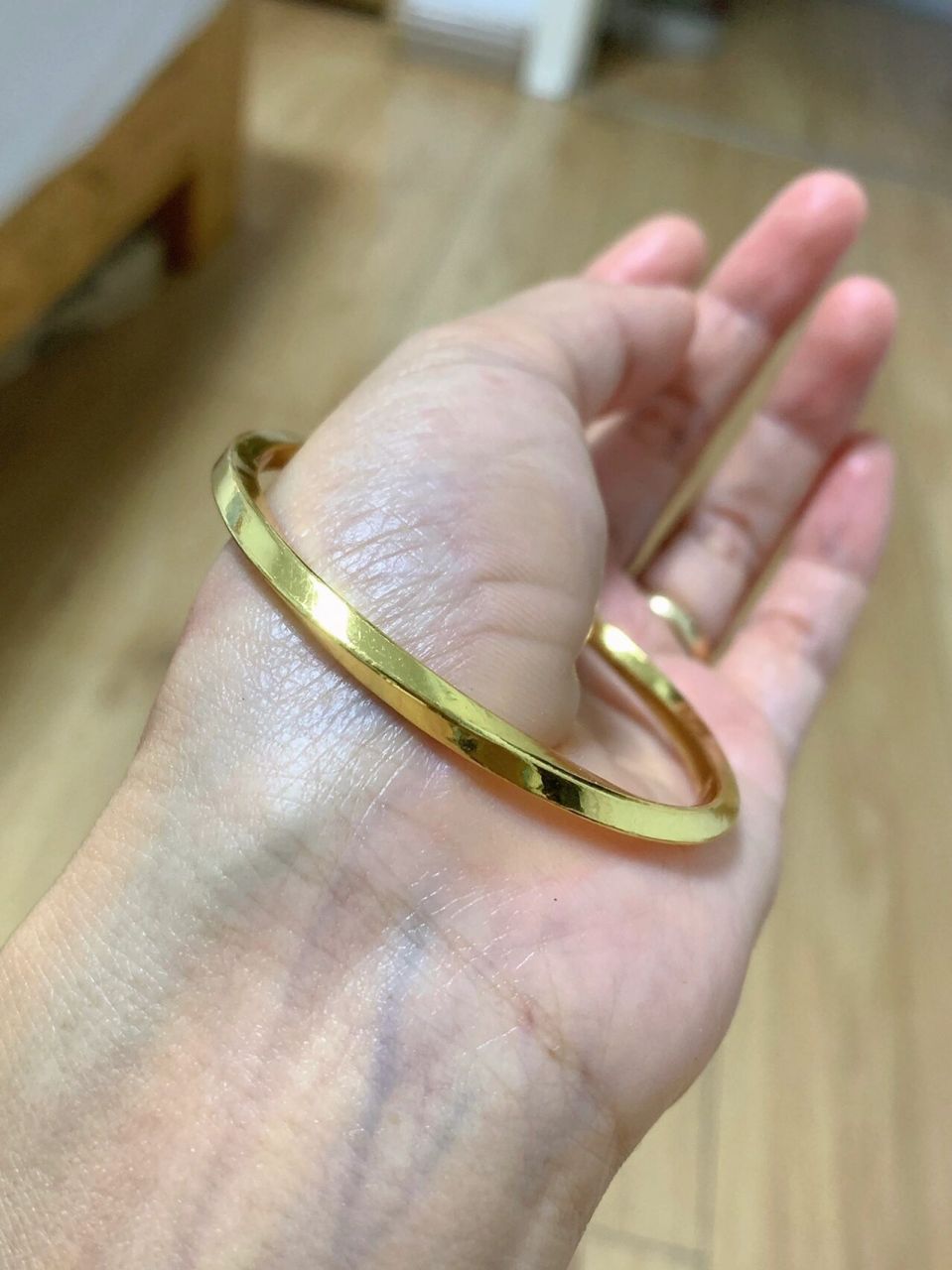 给女儿20岁的生日礼物97 金手镯 黄金莫比乌斯环手镯,37g圈口53